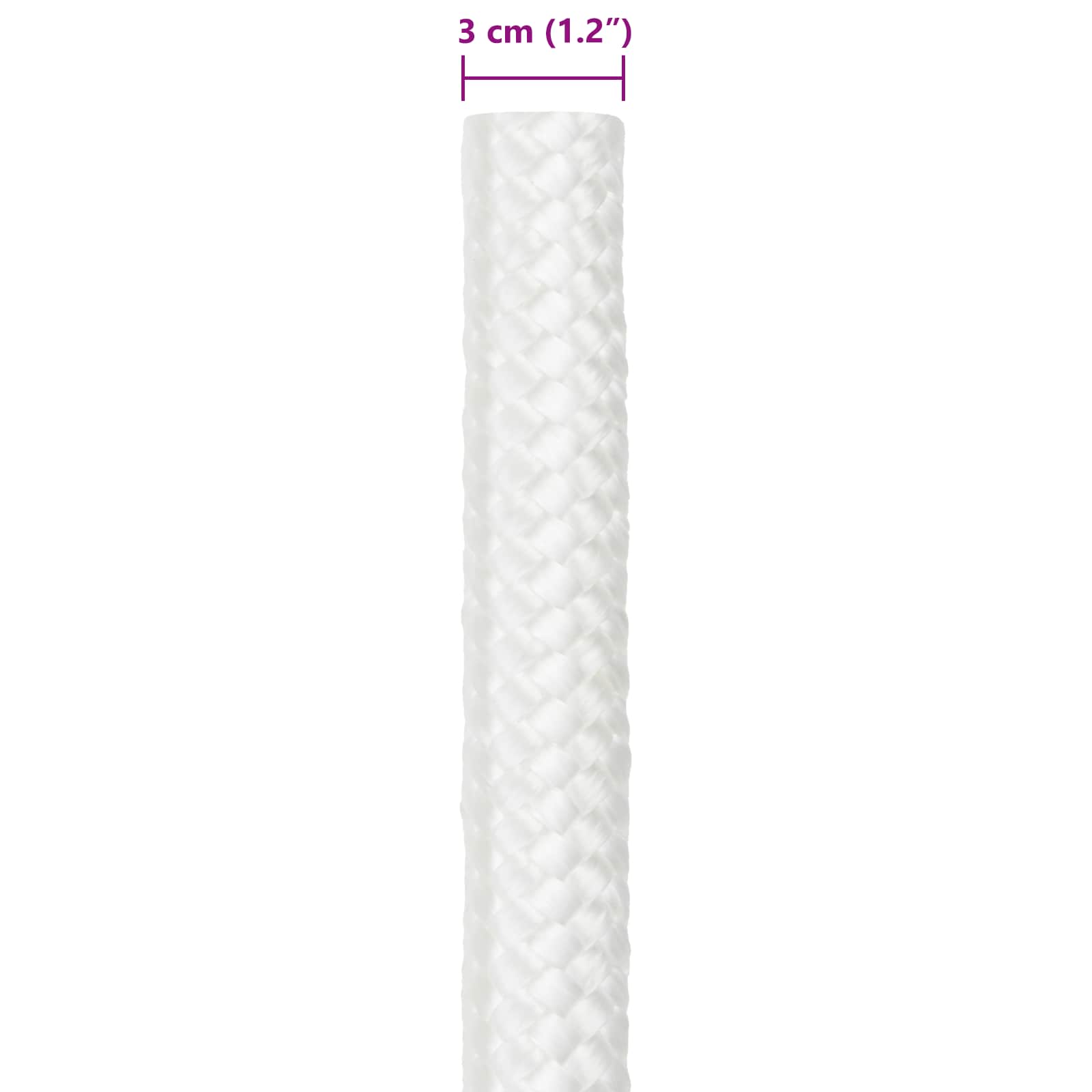 Bootsseil 3 mm 25 m Volles Weiß PP