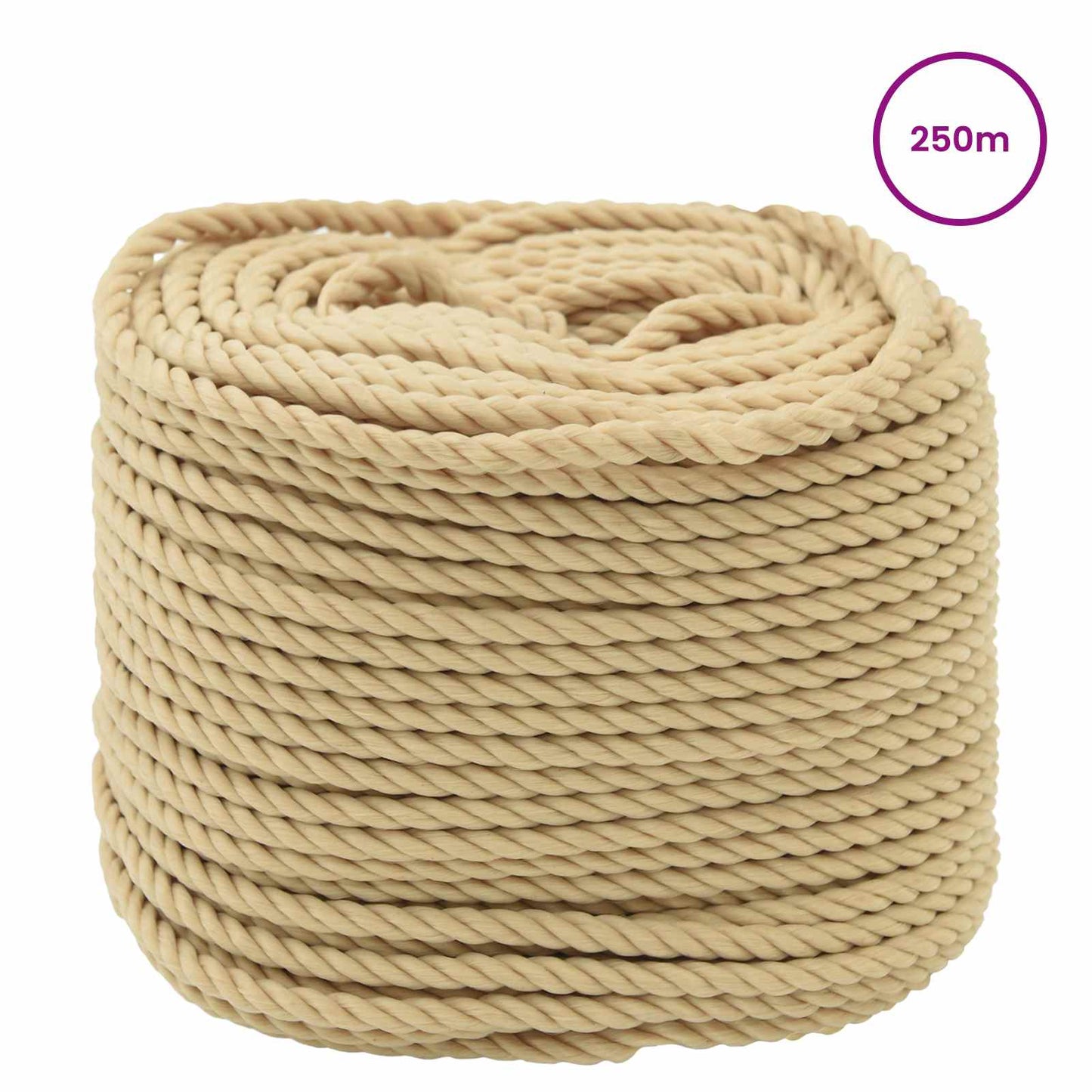 Bootsseil 6 mm 250 m Natur