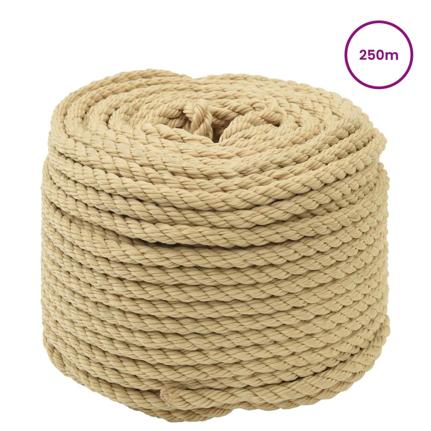 Bootsseil 8 mm 250 m Natur