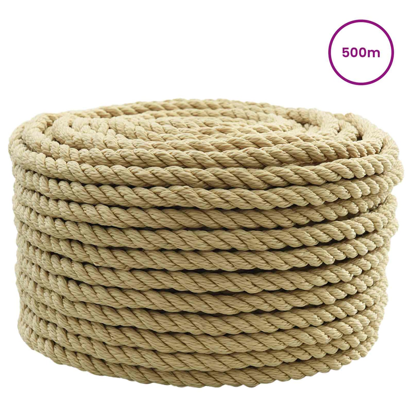 Bootsseil 10 mm 500 m Natur