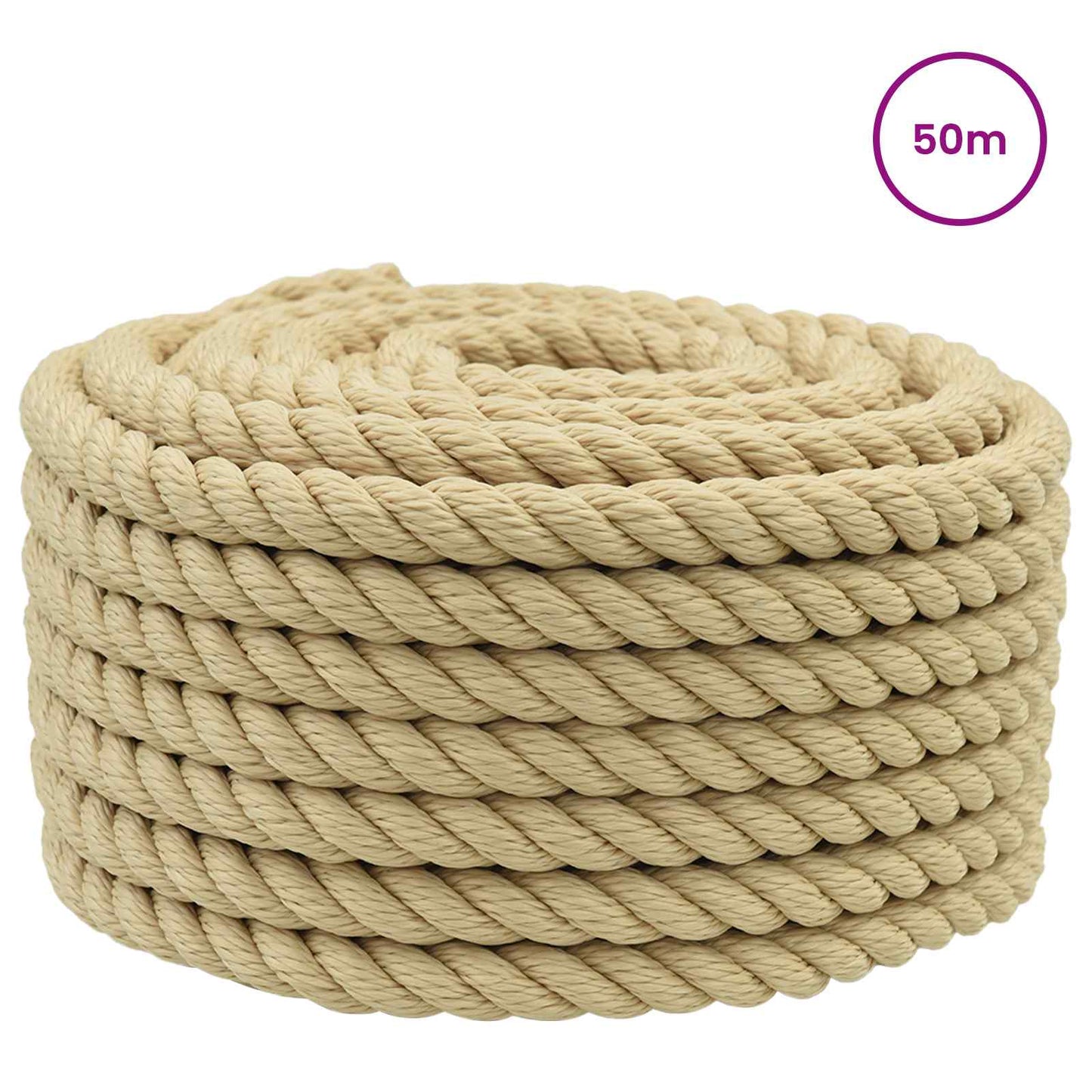 Bootsseil 18 mm 50 m Natur