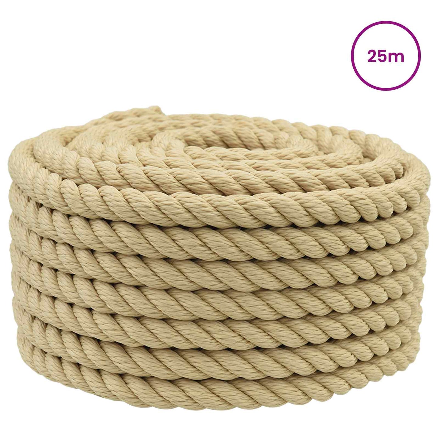 Bootsseil 2 mm 25 m Natur