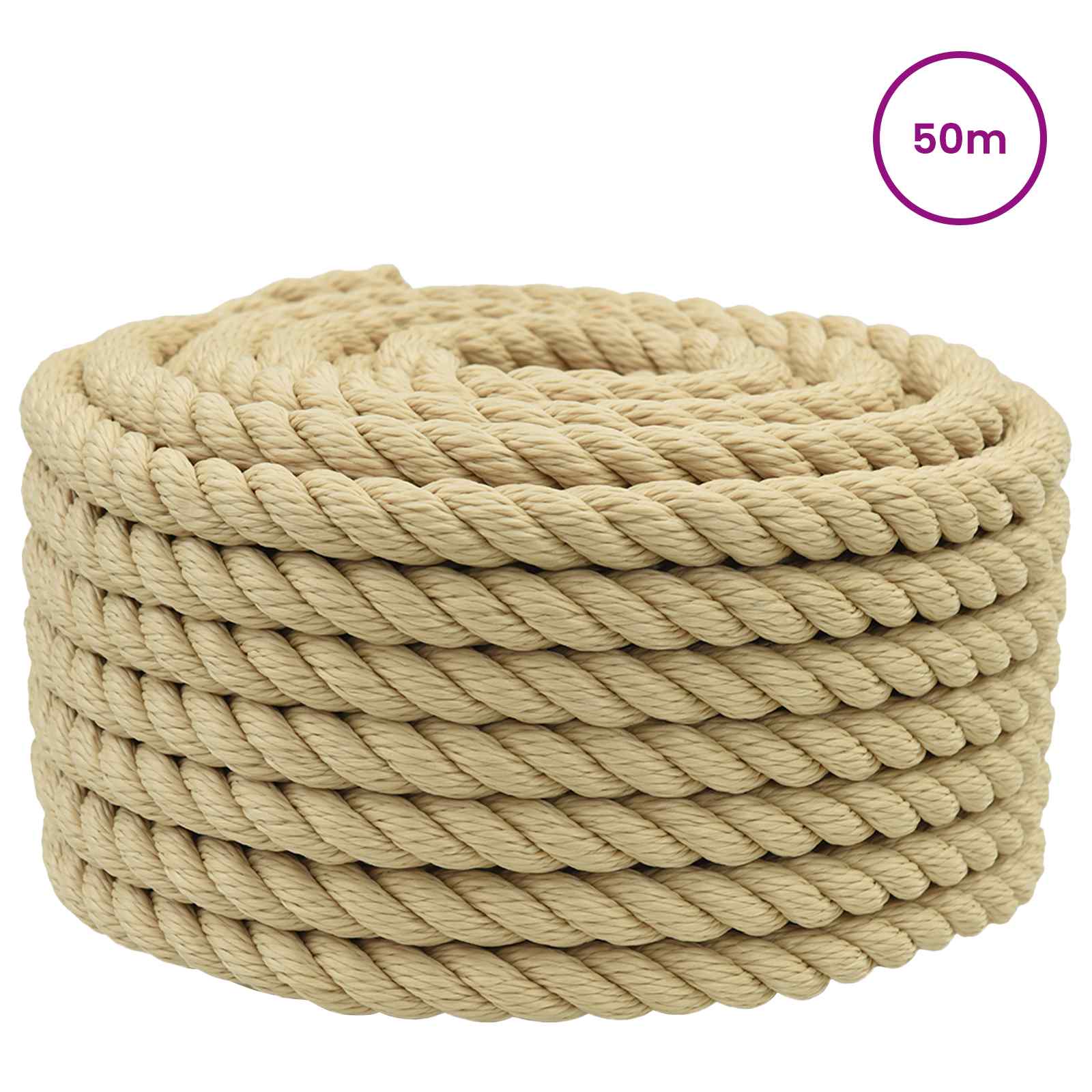 Bootsseil 2 mm 50 m Natur