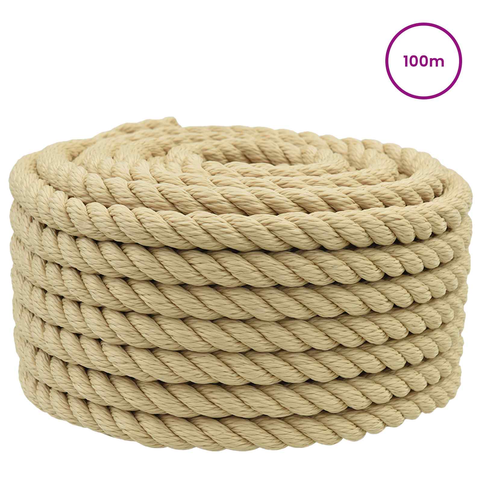 Bootsseil 2 mm 100 m Natur