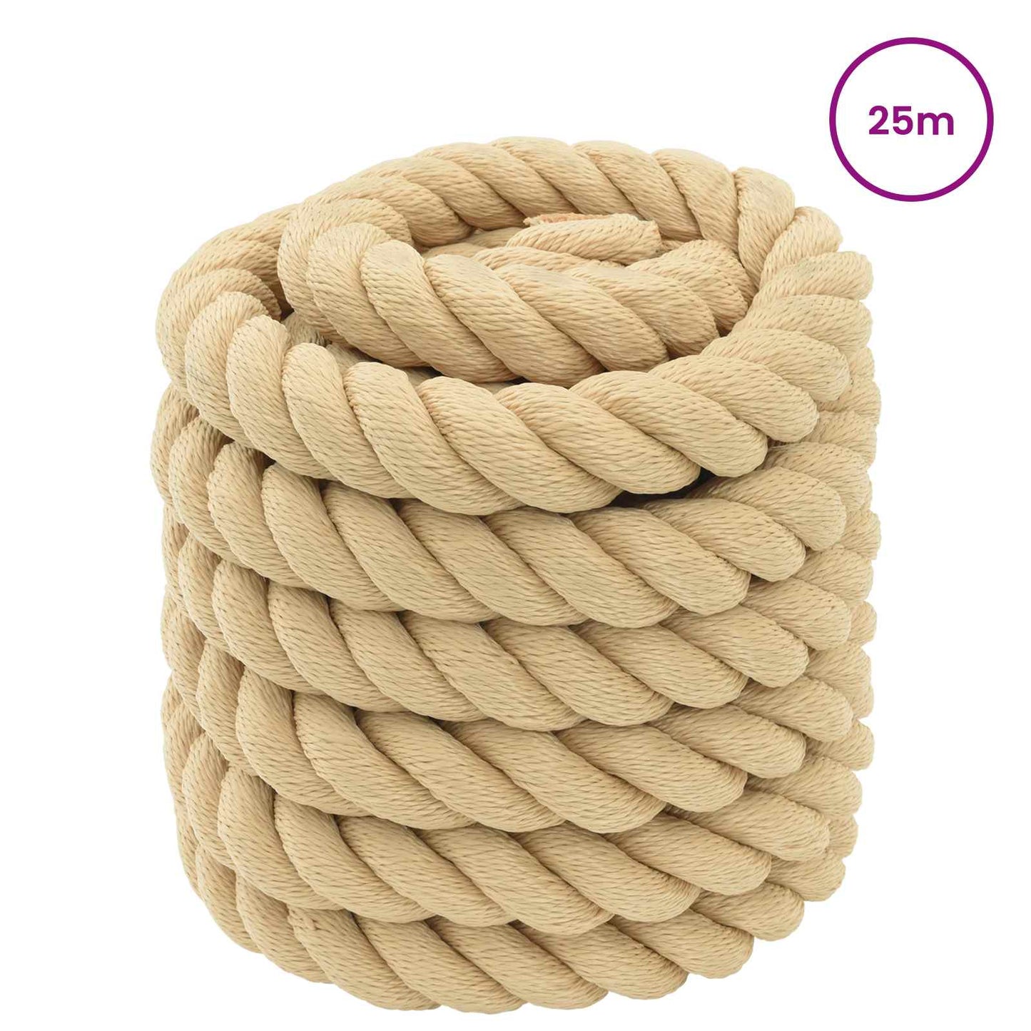 Bootsseil 3 mm 25 m Natur