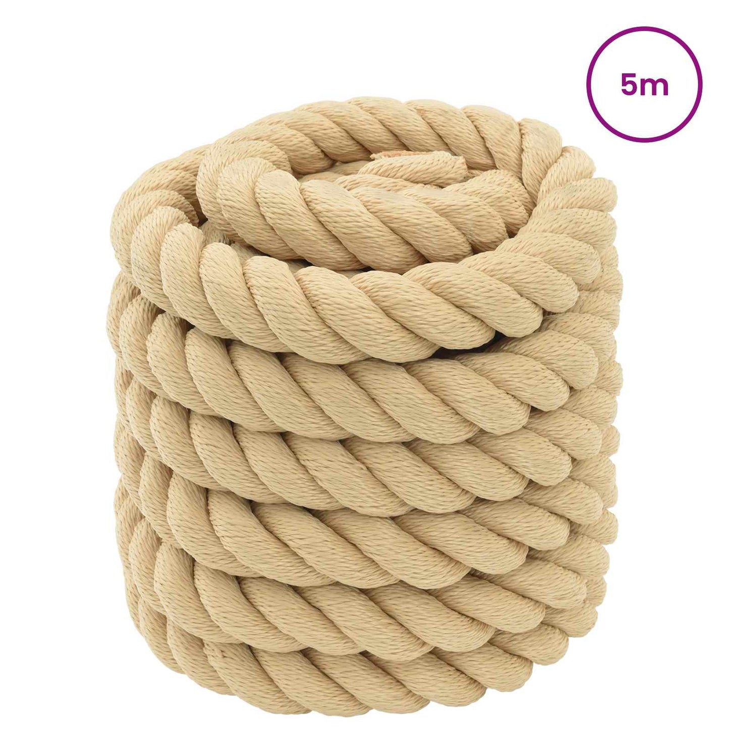 Bootsseil 5 mm 5 m Natur