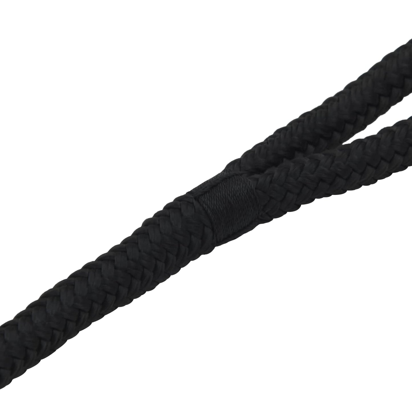 Bootsseil 12 mm 9 m Schwarz Polyester