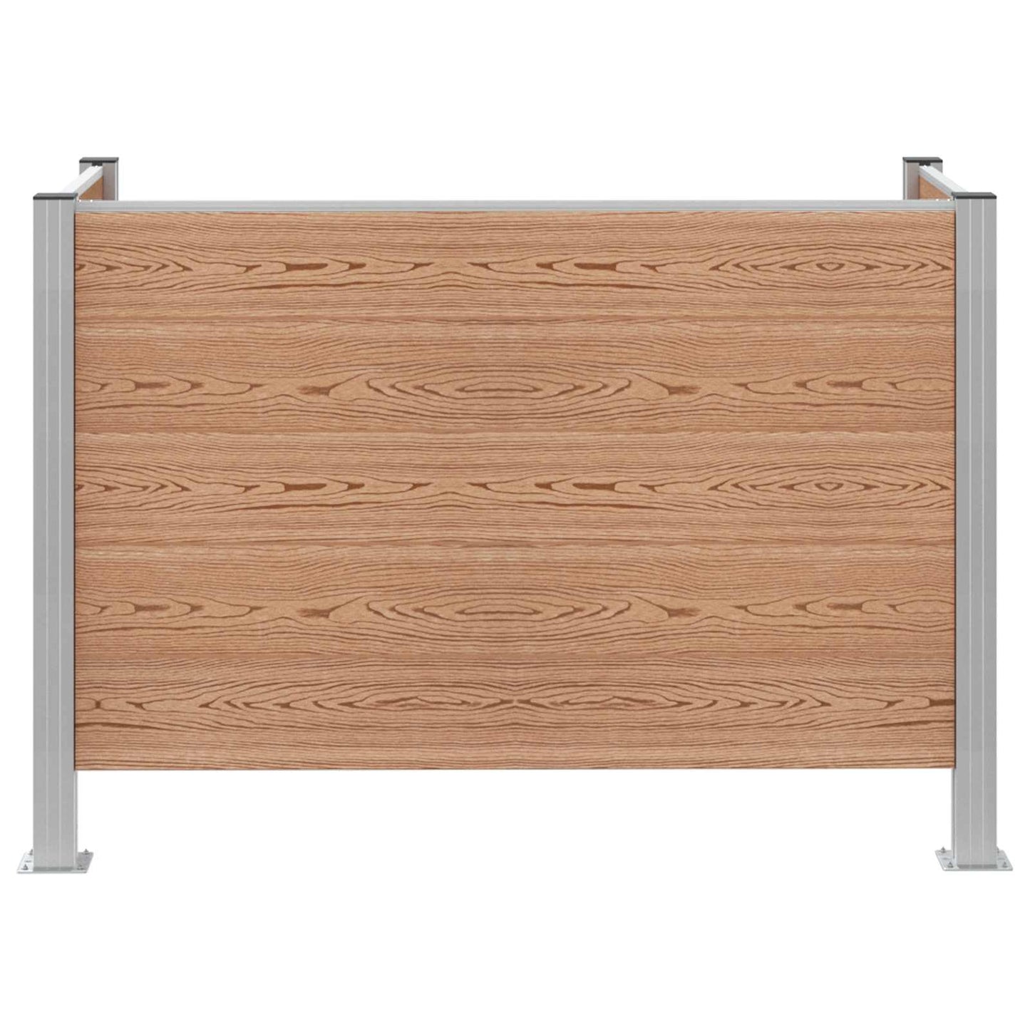 Mülltonnenzaun Braun 161 x 85 x 115 cm Aluminium and WPC