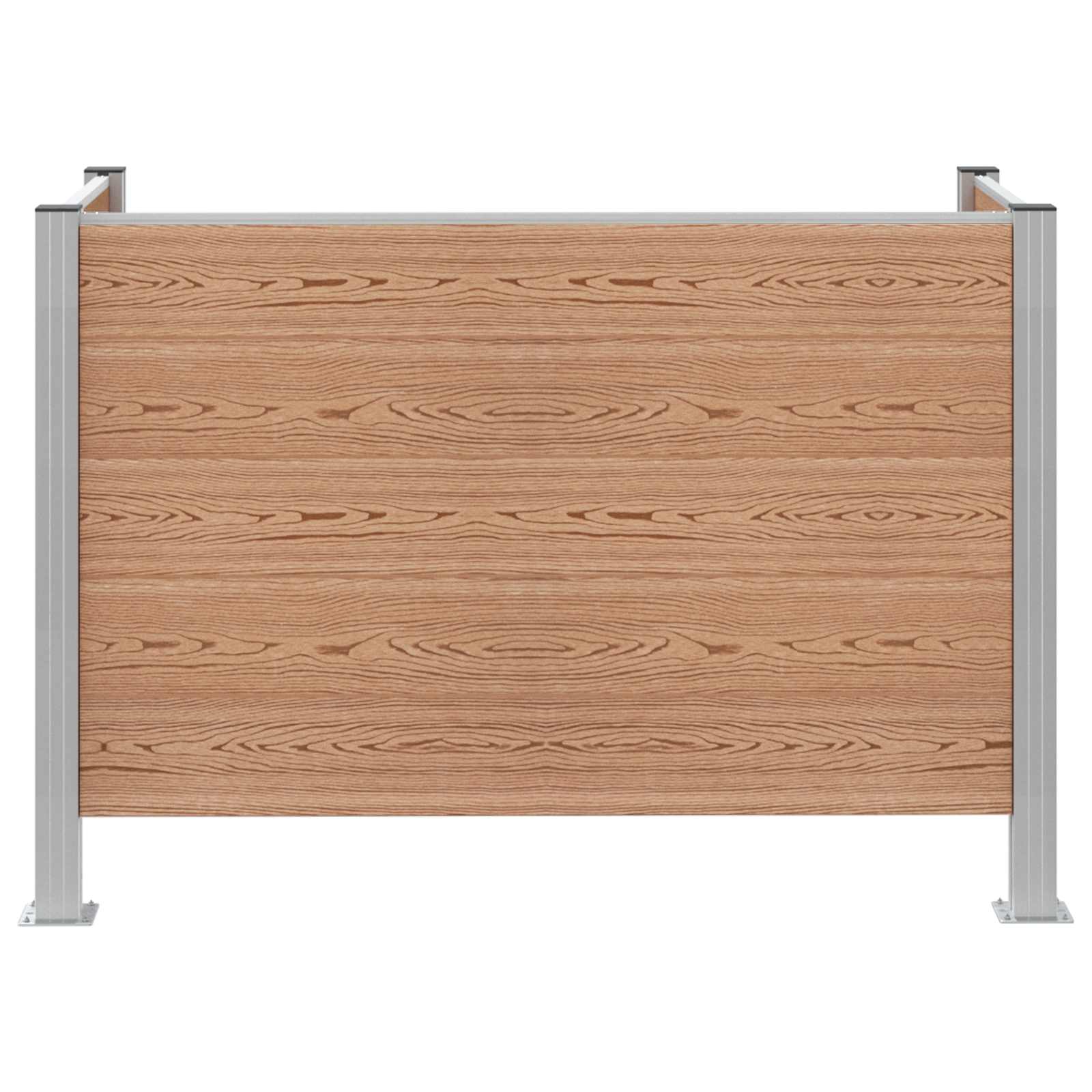 Mülltonnenzaun Braun 161 x 85 x 115 cm Aluminium and WPC