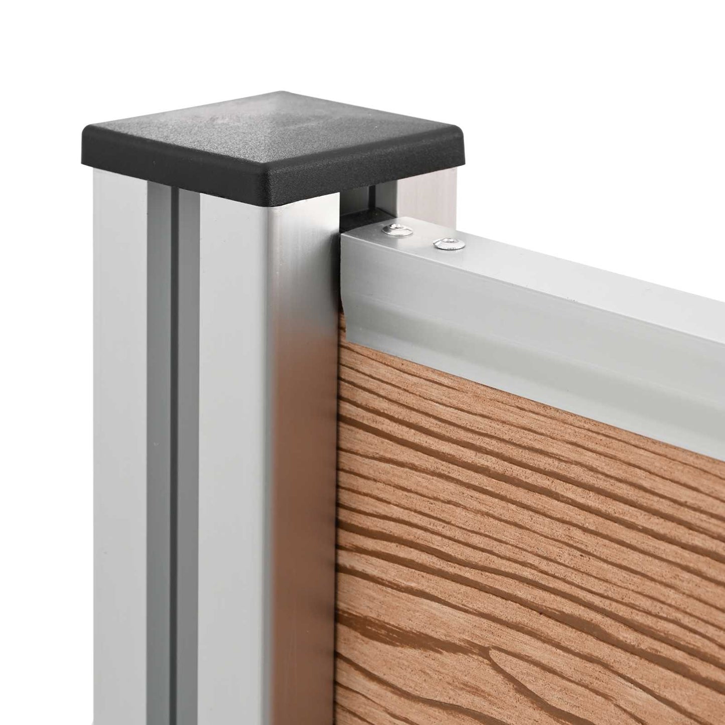 Mülltonnenzaun Braun 237 x 85 x 115 cm Aluminium and WPC