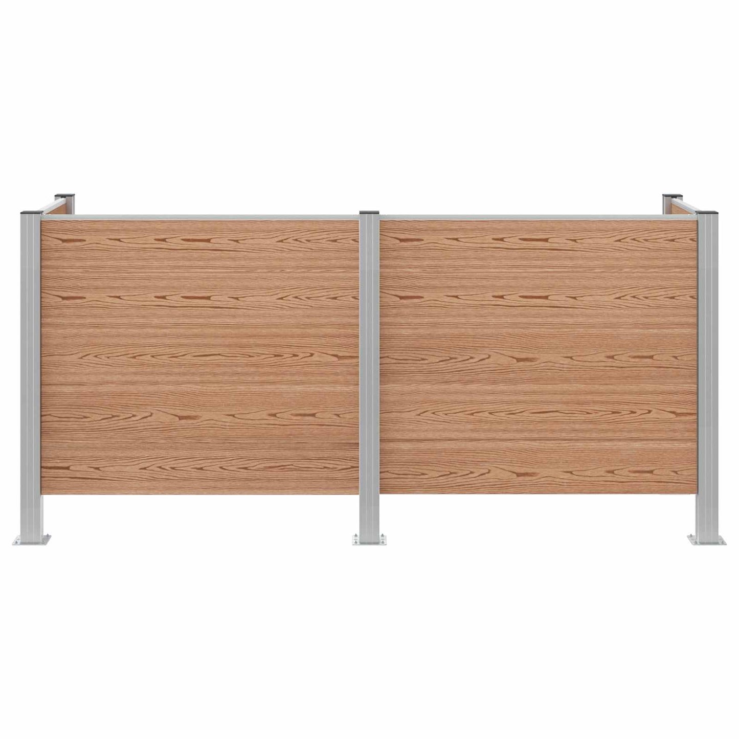 Mülltonnenzaun Braun 237 x 85 x 115 cm Aluminium and WPC