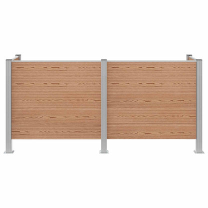 Mülltonnenzaun Braun 237 x 85 x 115 cm Aluminium and WPC