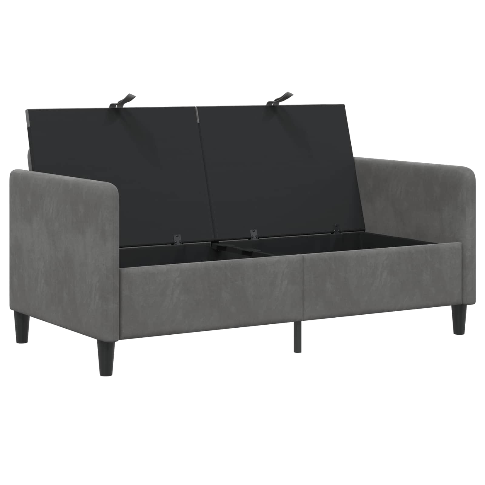 Sofa mit Stauraum Dunkelgrau 152 x 78 x 87 cm Polyester
