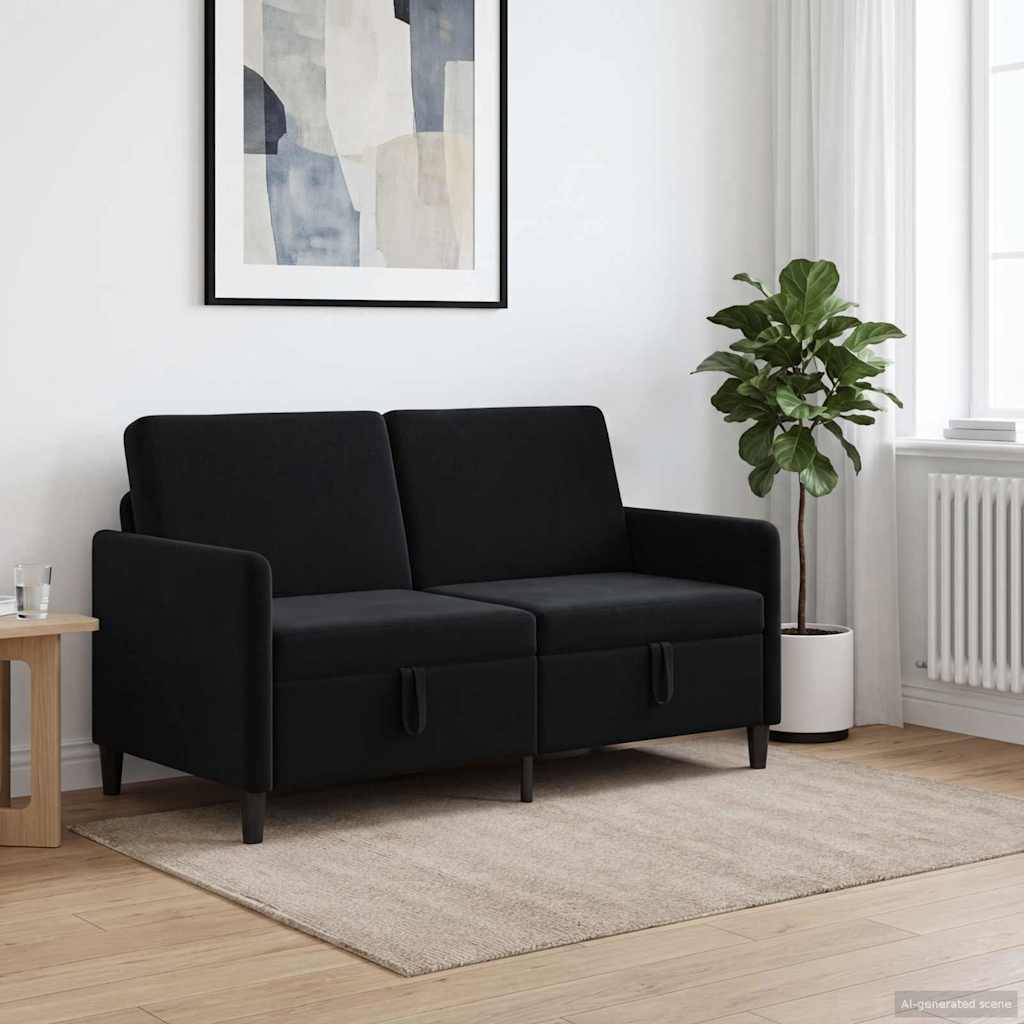 Sofa mit Stauraum Schwarz 152 x 78 x 87 cm Polyester