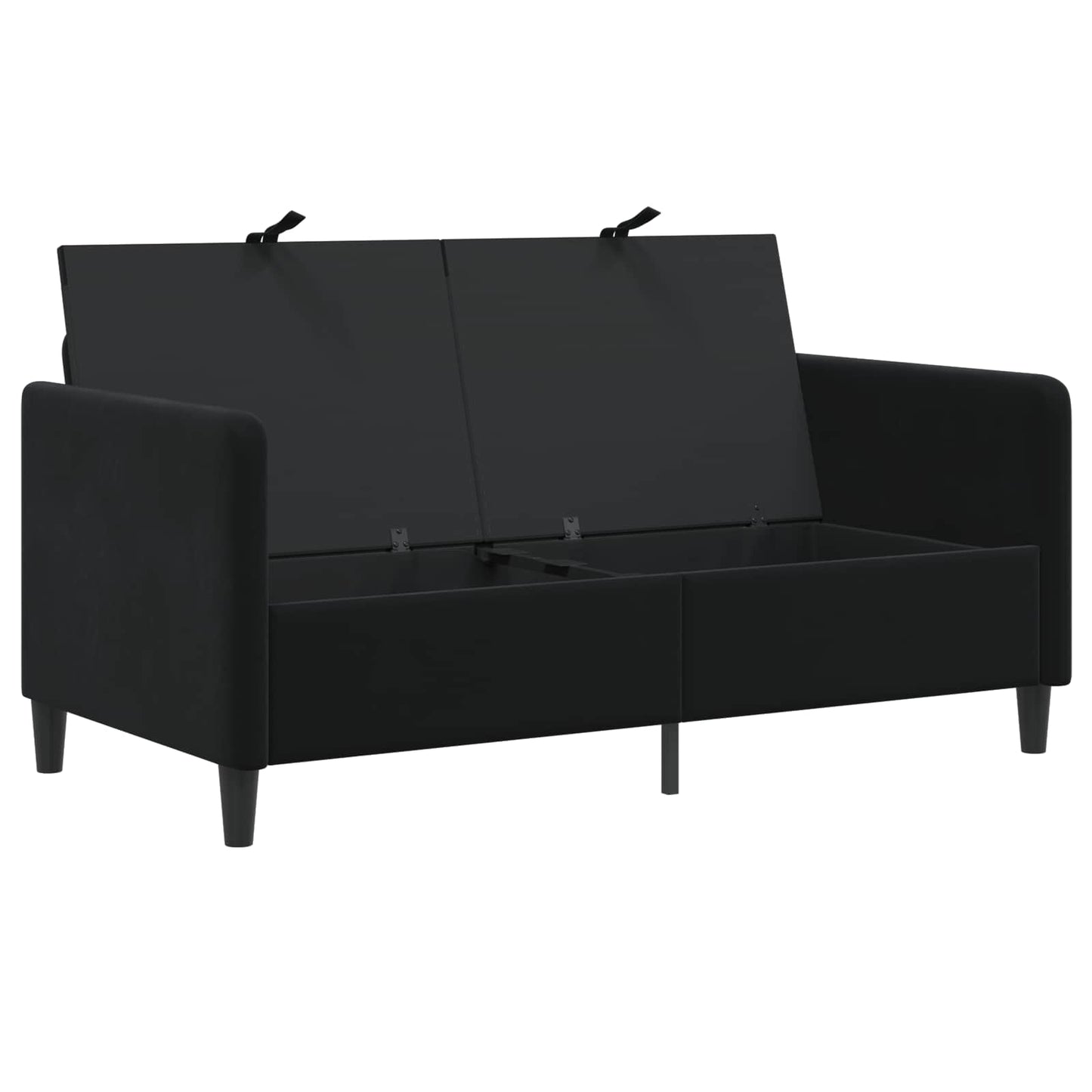Sofa mit Stauraum Schwarz 152 x 78 x 87 cm Polyester