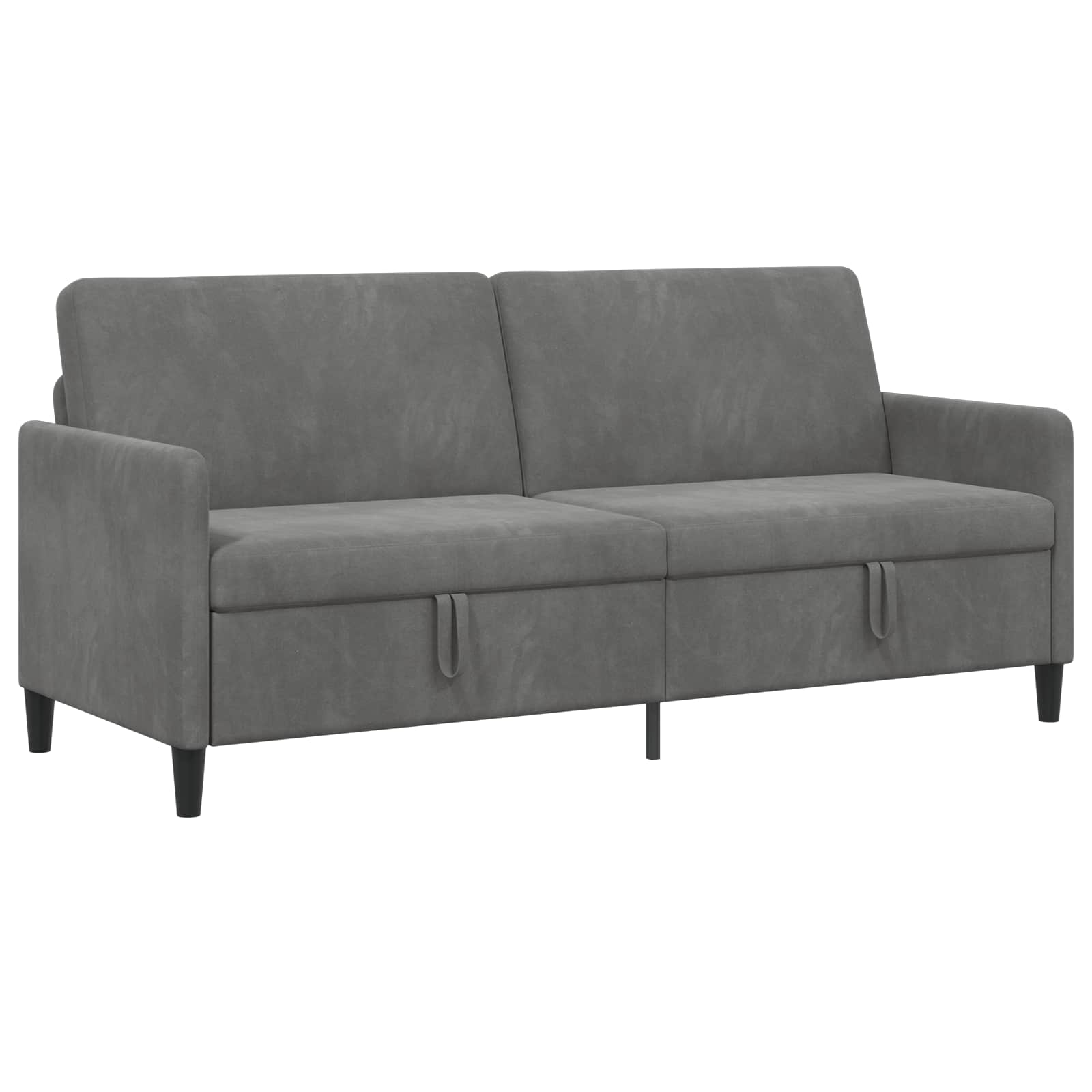 Sofa mit Stauraum Dunkelgrau 192 x 78 x 87 cm Polyester