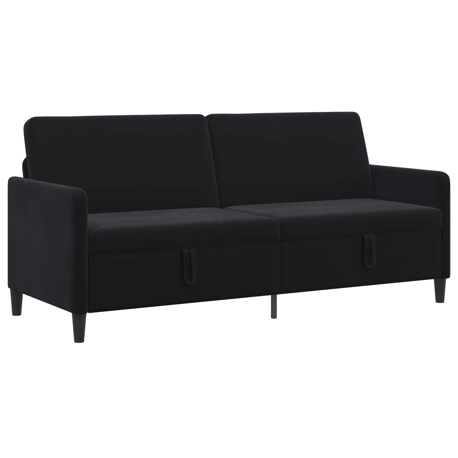 Sofa mit Stauraum Schwarz 192 x 78 x 87 cm Polyester