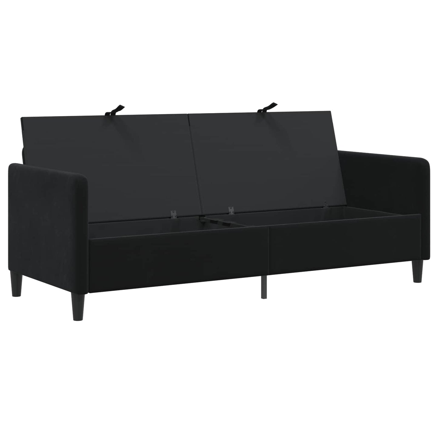 Sofa mit Stauraum Schwarz 192 x 78 x 87 cm Polyester