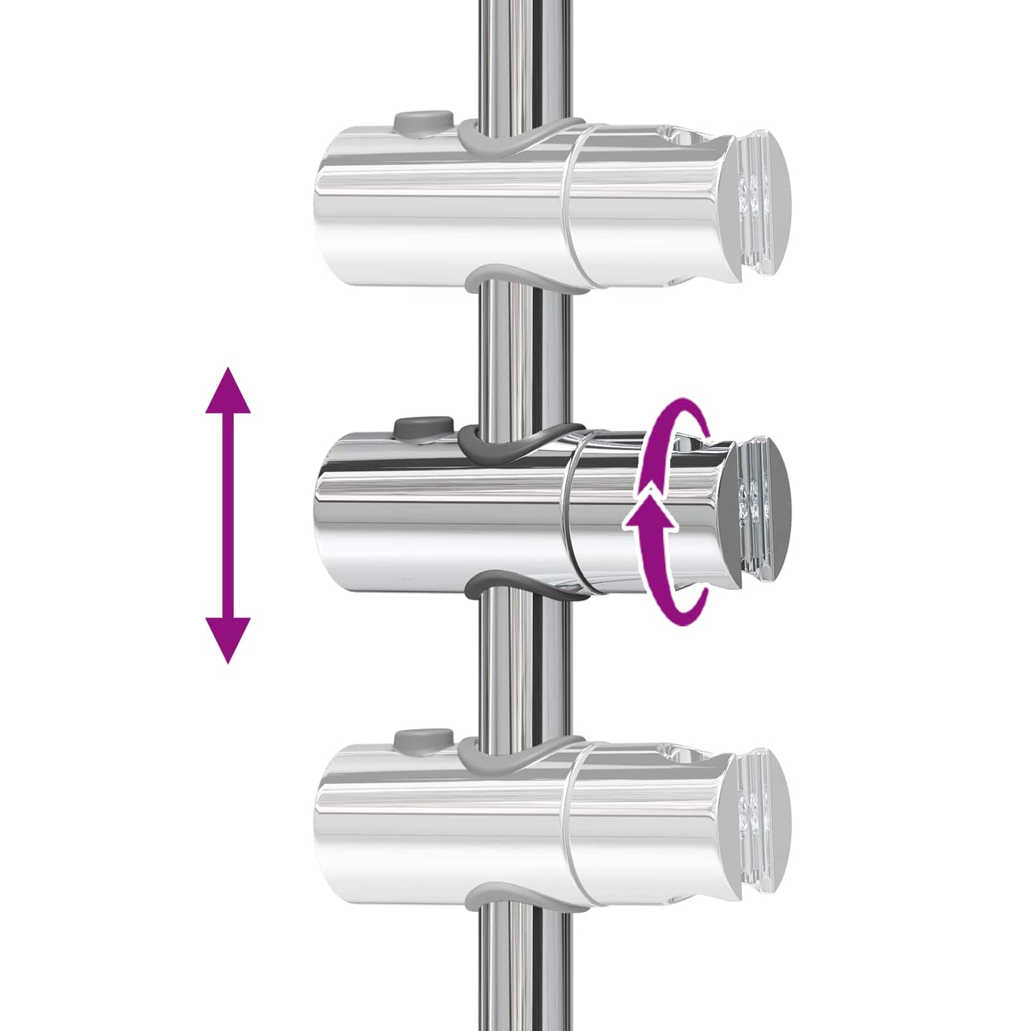 Duschkopfhalter Chrom 100 cm Edelstahl
