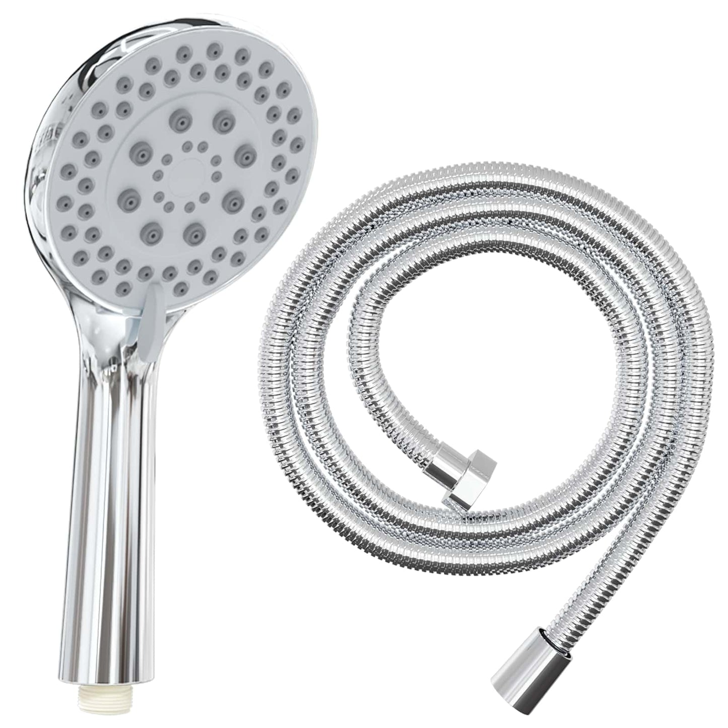 Duschkopfset Chrom 150 cm Edelstahl