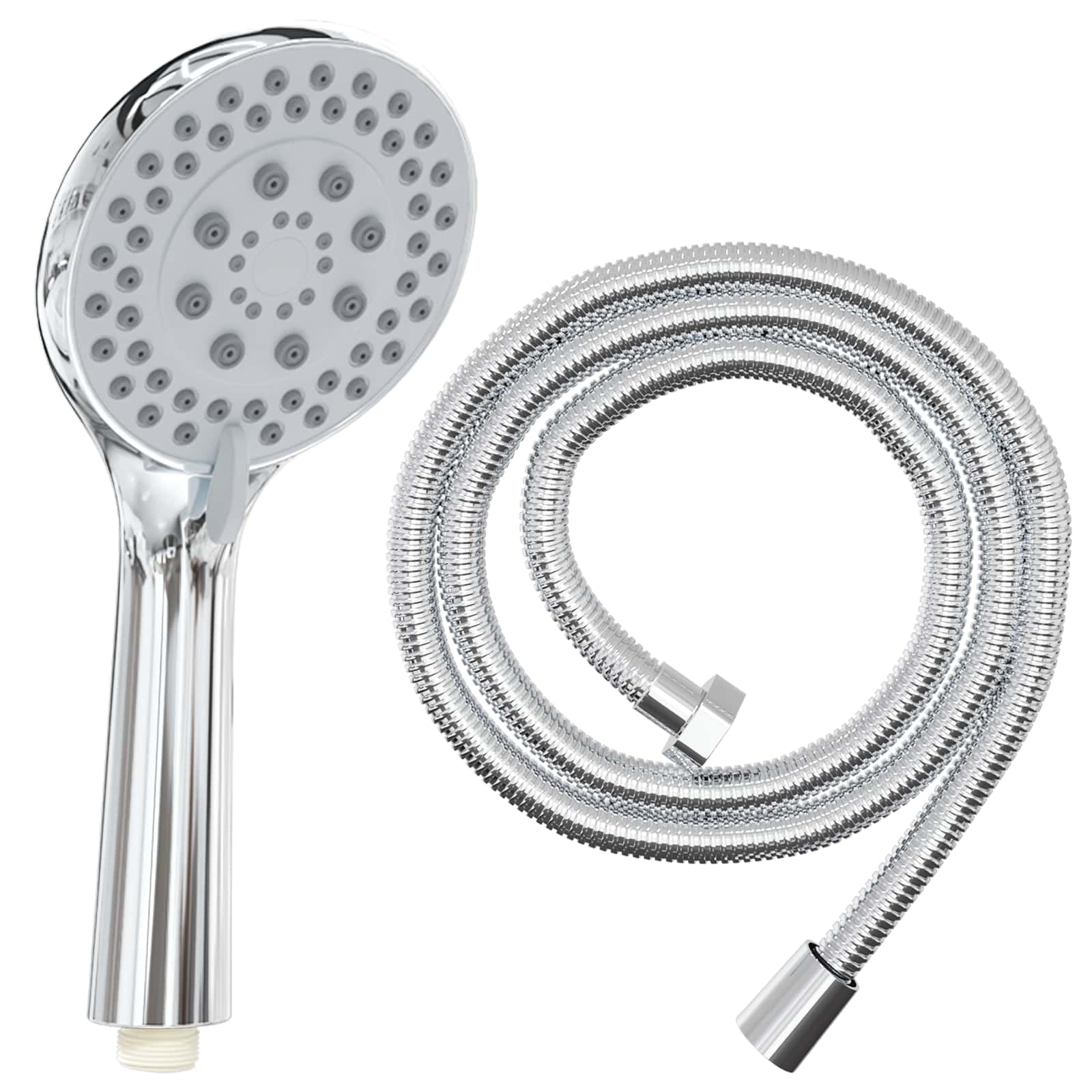 Duschkopfset Chrom 150 cm Edelstahl