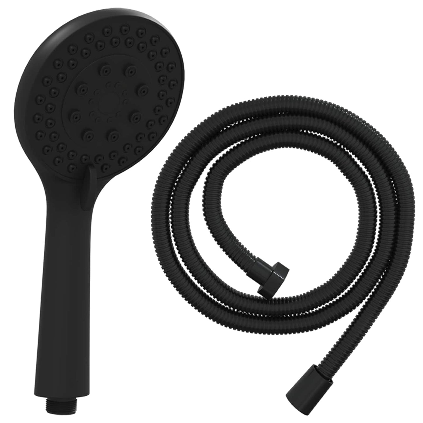 Duschkopfset Schwarz 150 cm Edelstahl