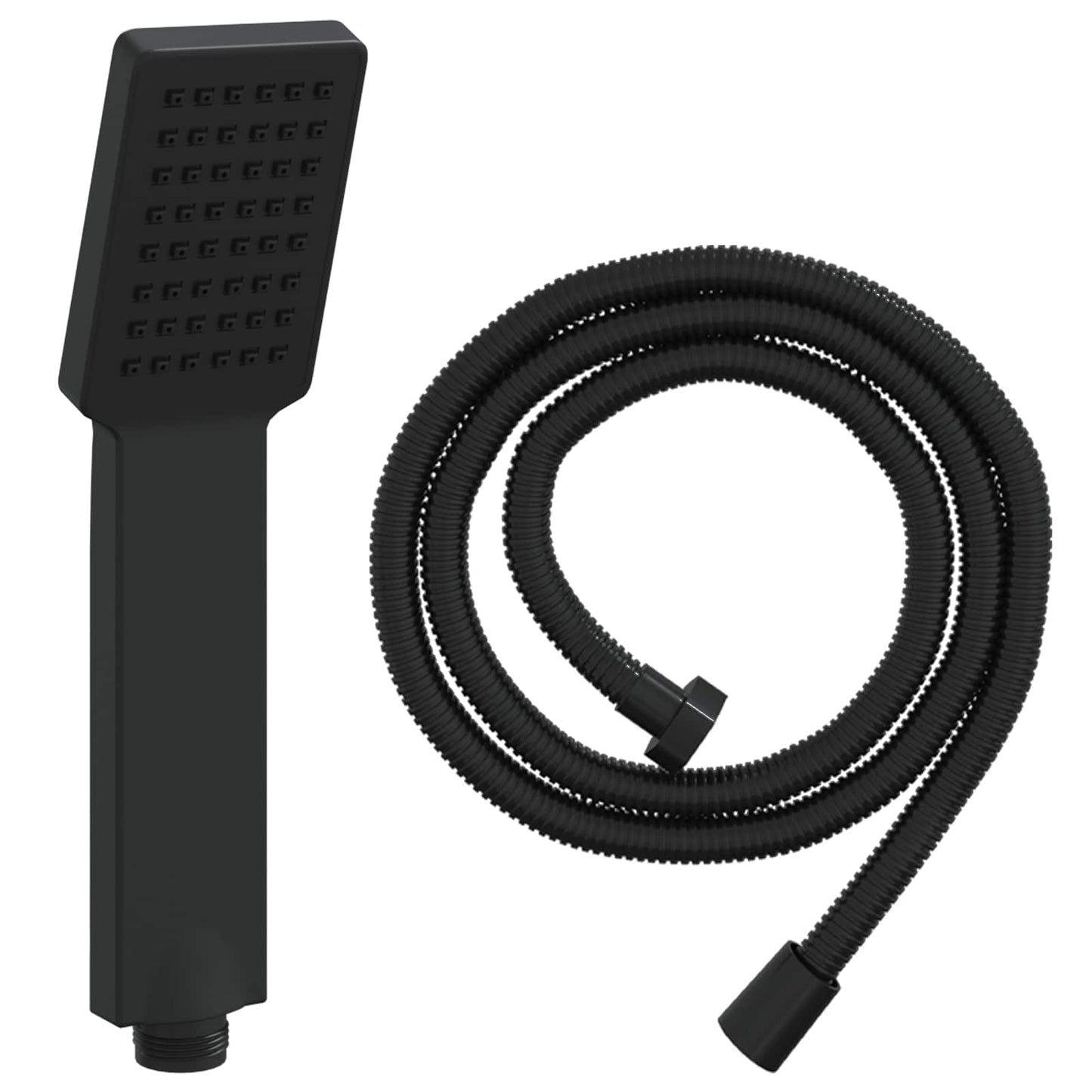 Duschkopfset Schwarz 150 cm Edelstahl