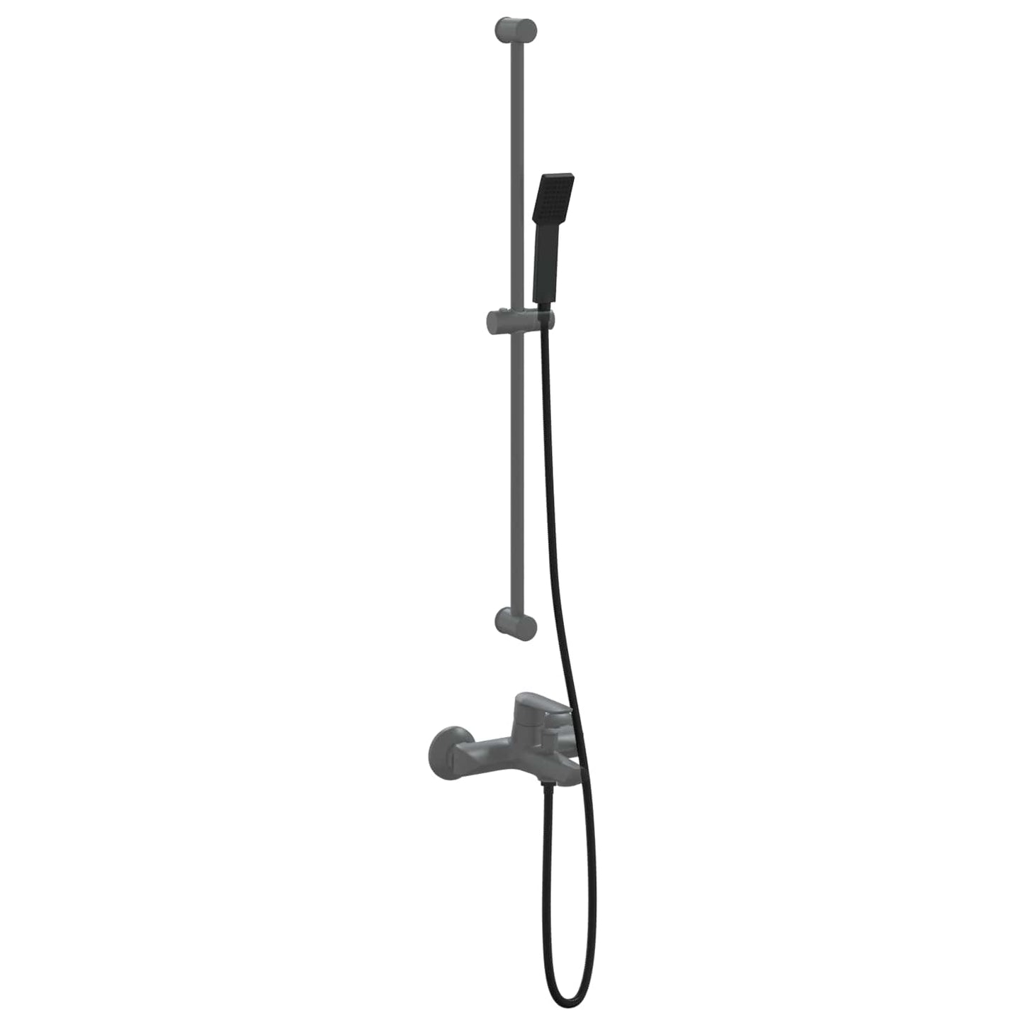Duschkopfset Schwarz 150 cm Edelstahl