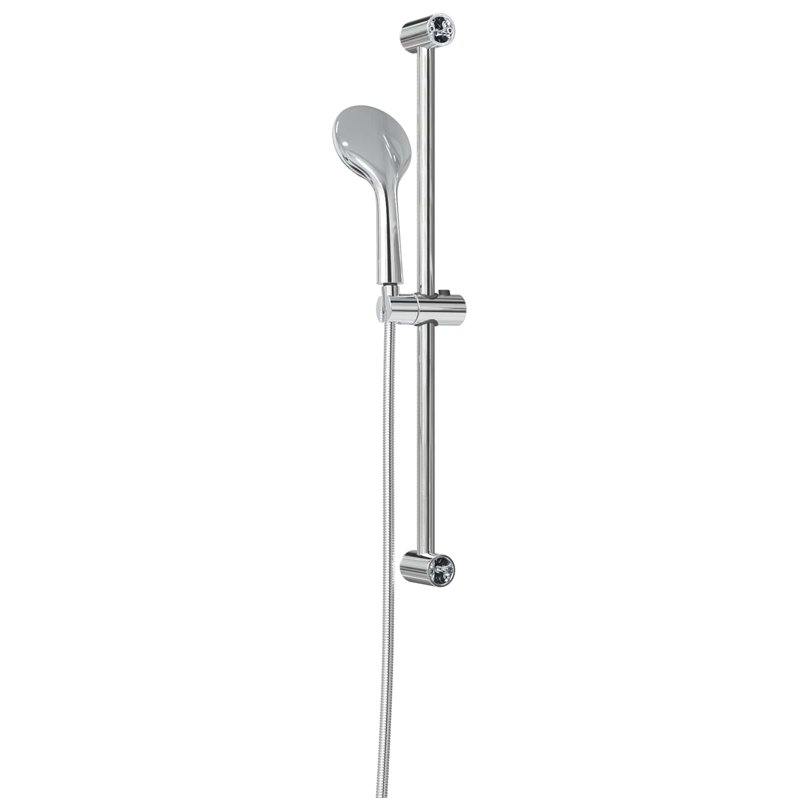 Duschsystem-Set Chrom 70 cm Edelstahl