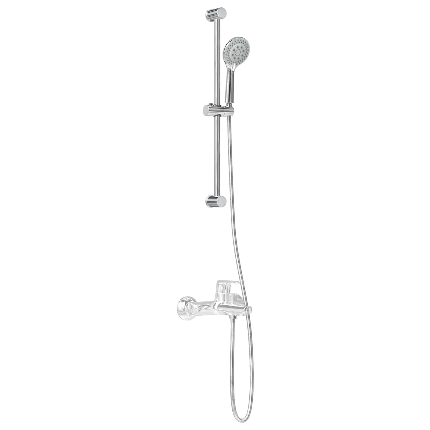 Duschsystem-Set Chrom 70 cm Edelstahl