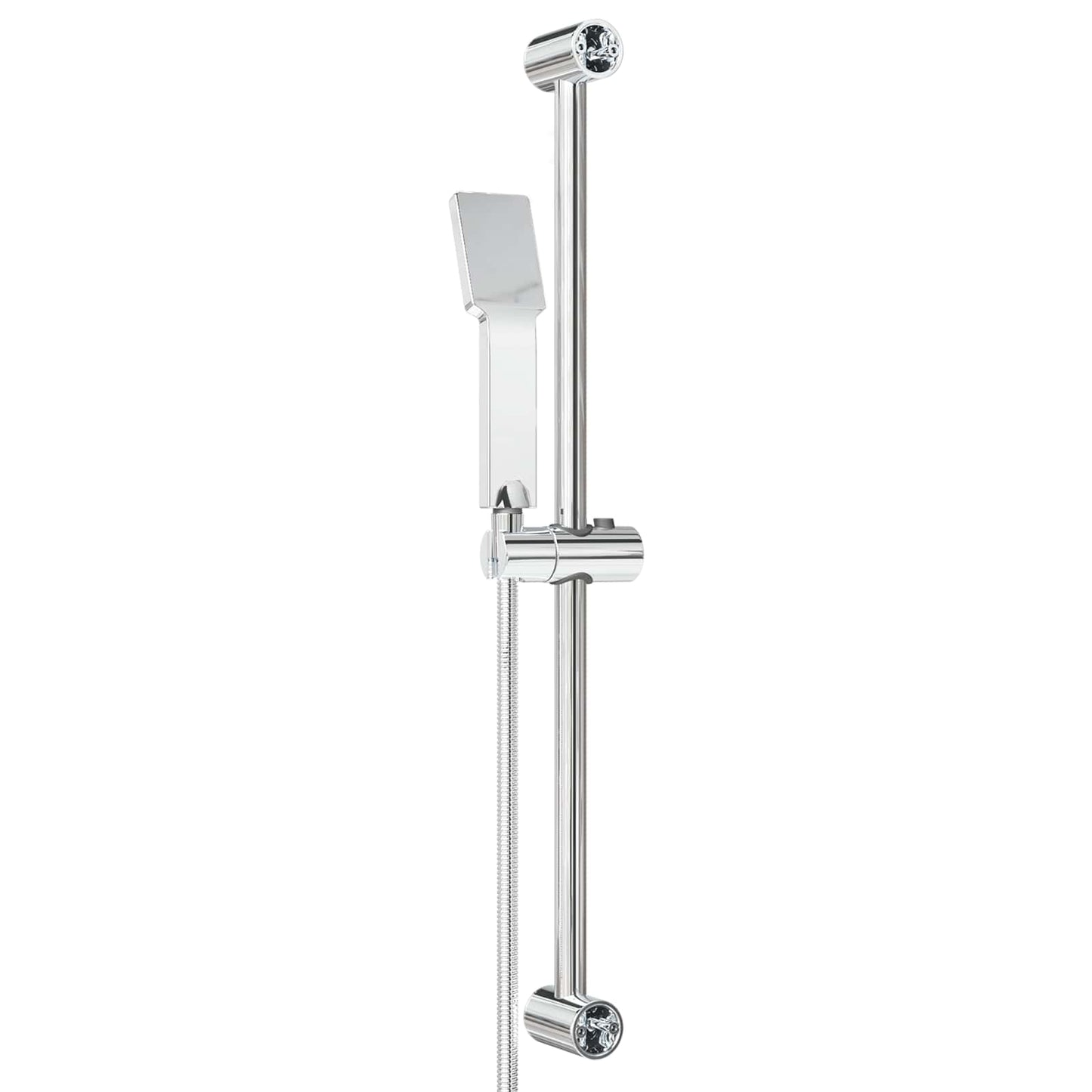 Duschsystem-Set Chrom 70 cm Edelstahl