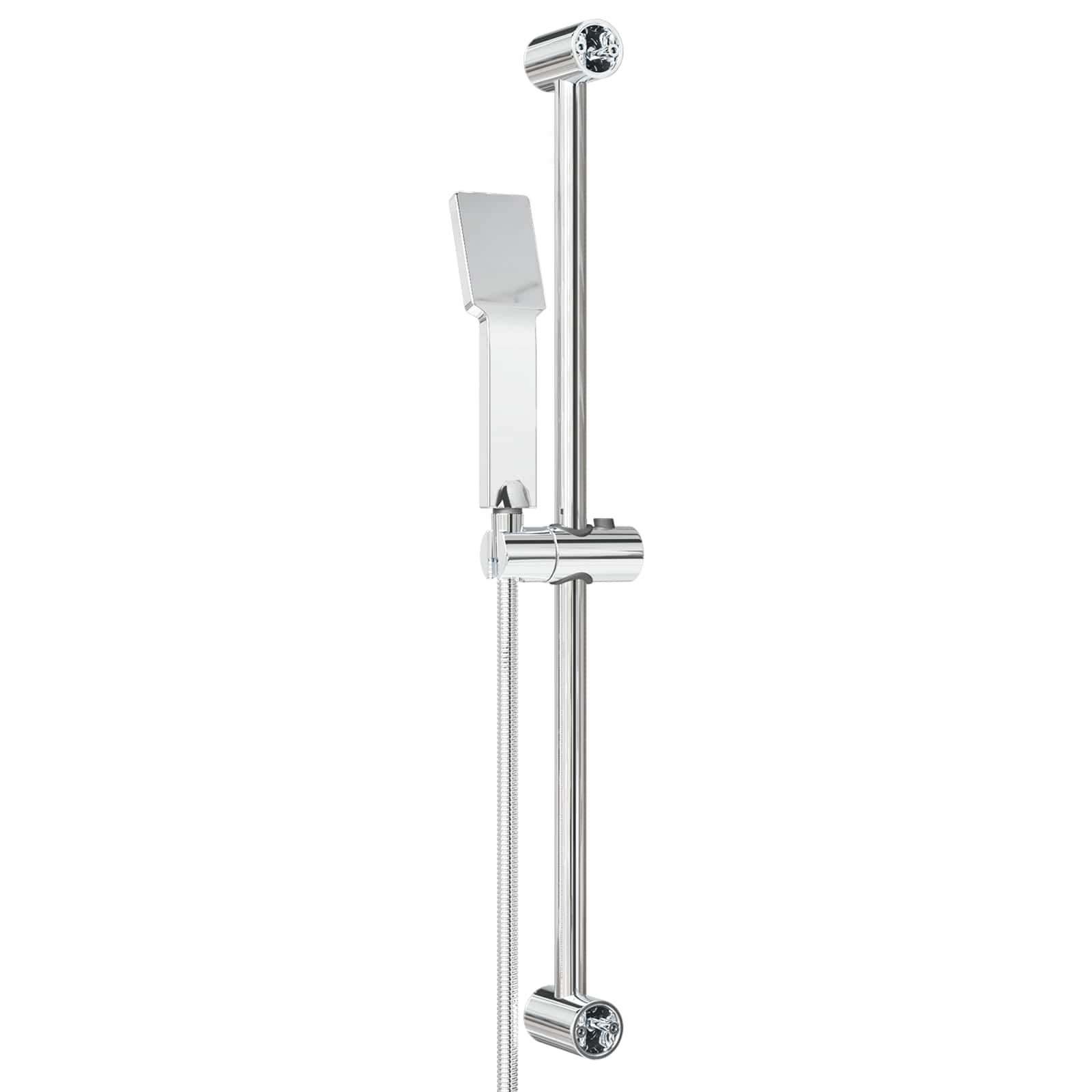 Duschsystem-Set Chrom 70 cm Edelstahl