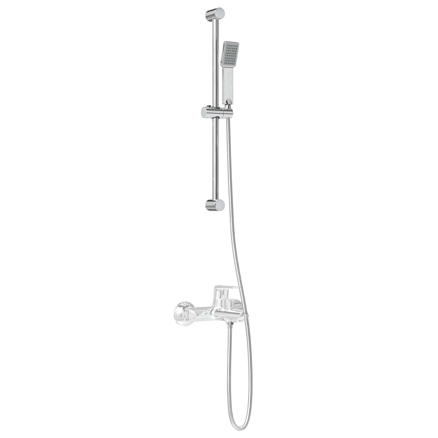 Duschsystem-Set Chrom 70 cm Edelstahl