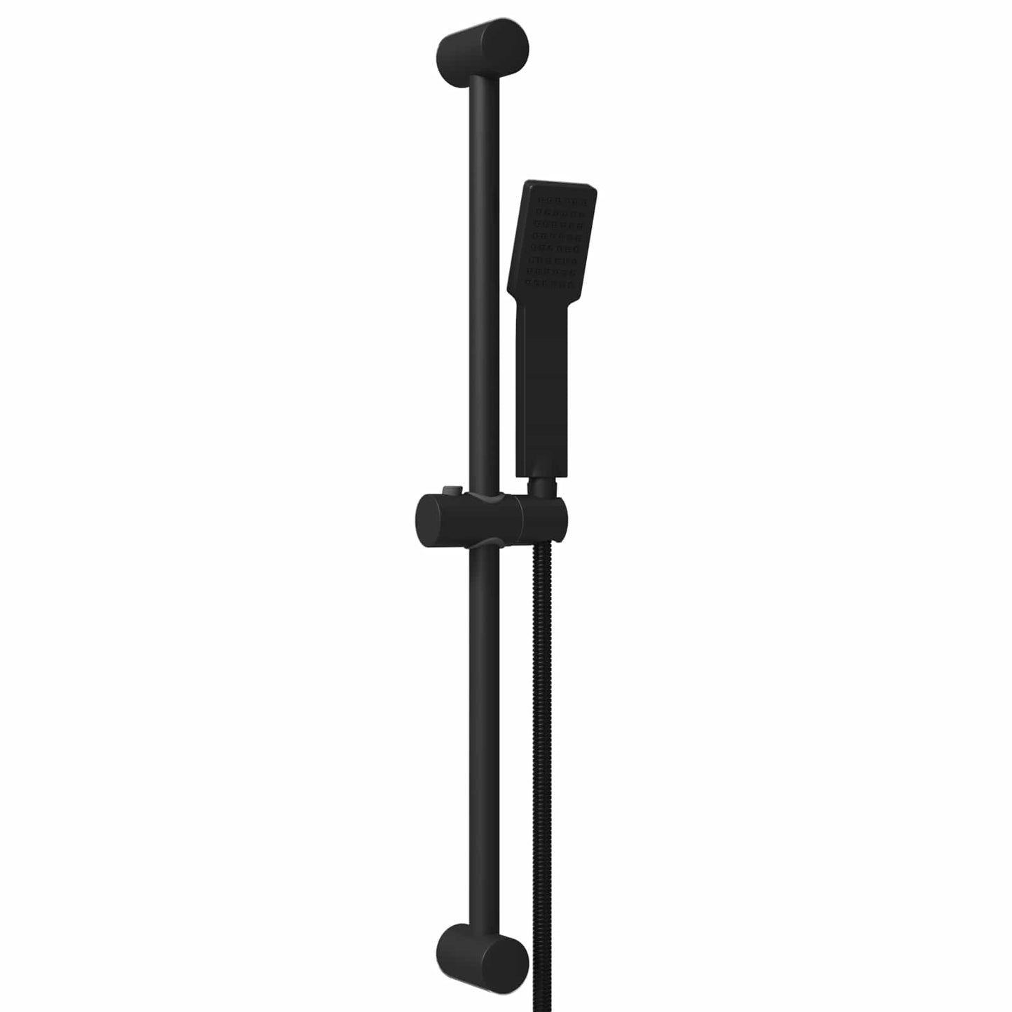 Duschsystem-Set Schwarz 70 cm Edelstahl