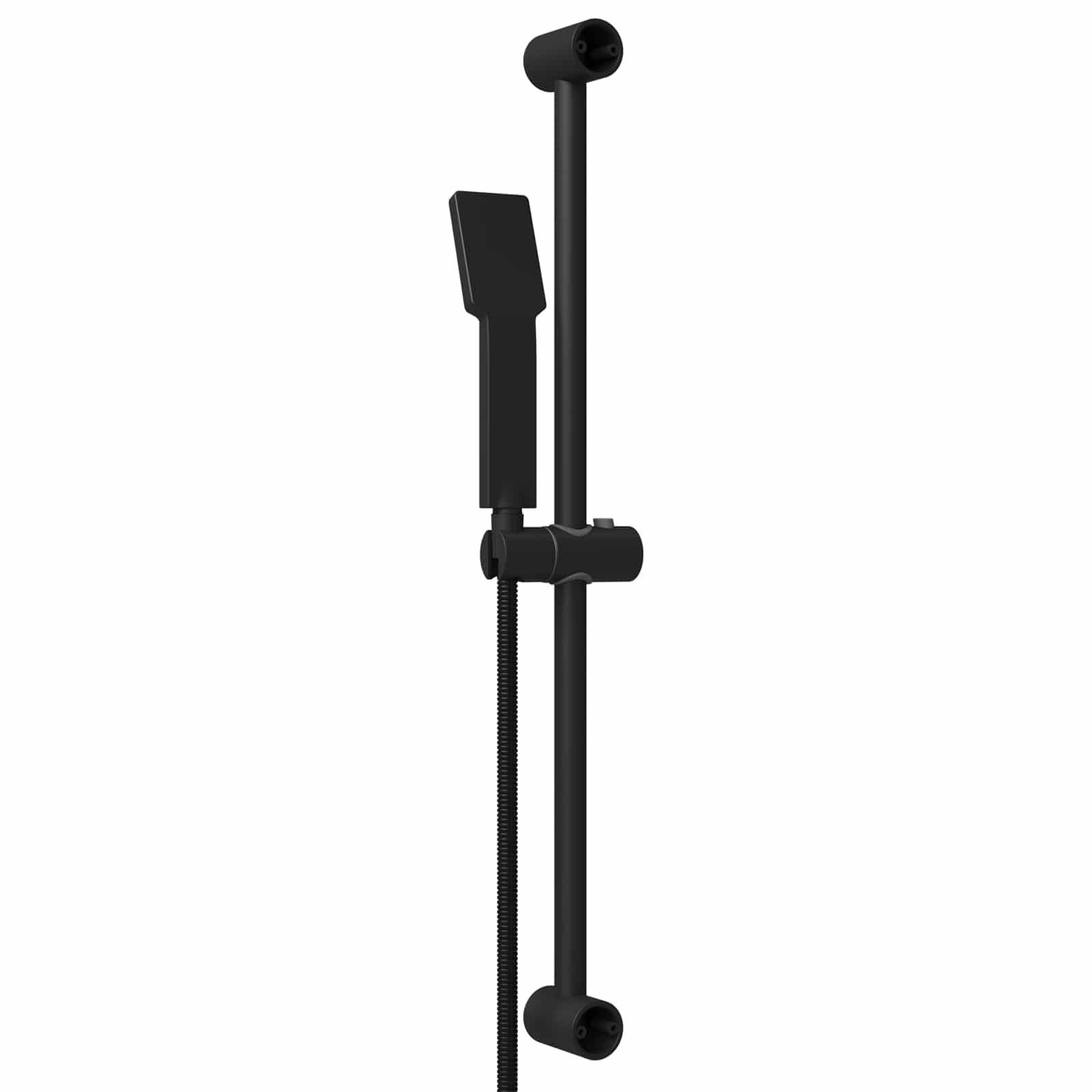 Duschsystem-Set Schwarz 70 cm Edelstahl