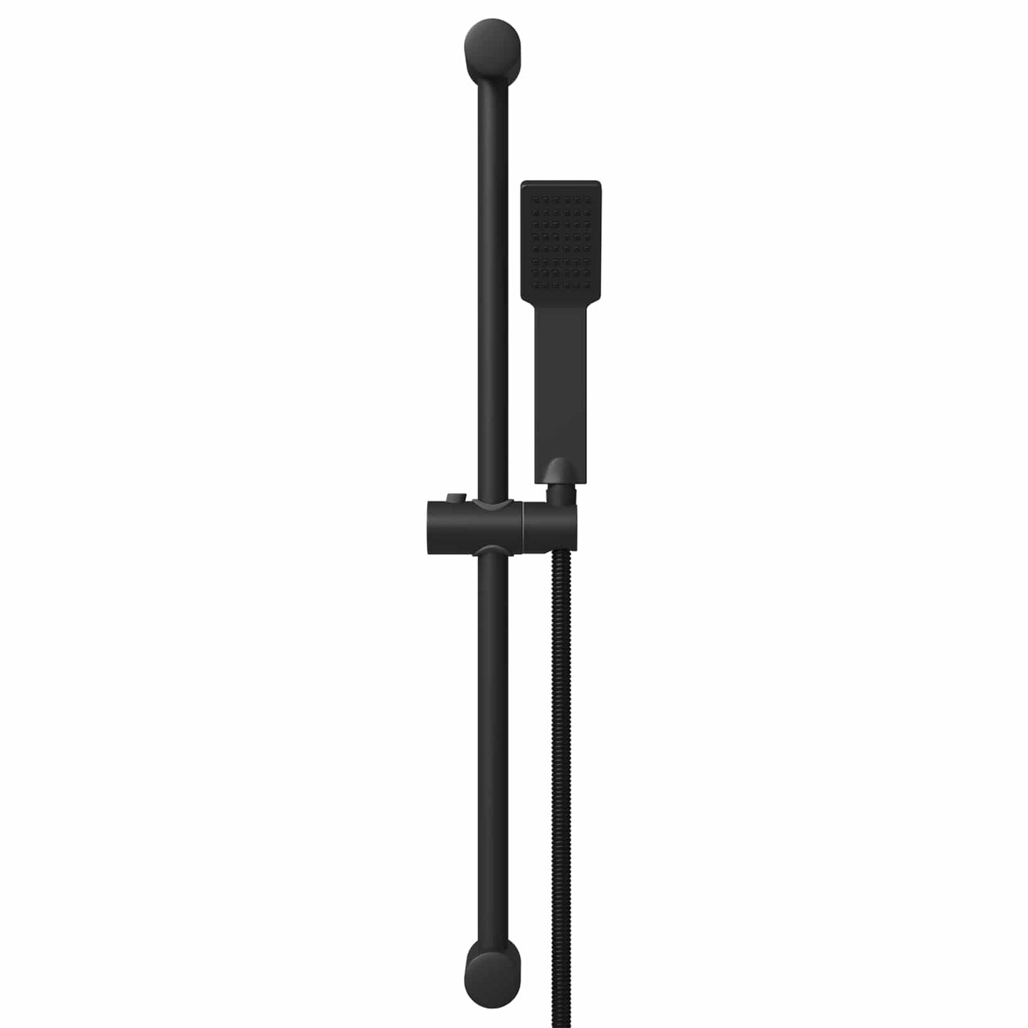Duschsystem-Set Schwarz 70 cm Edelstahl