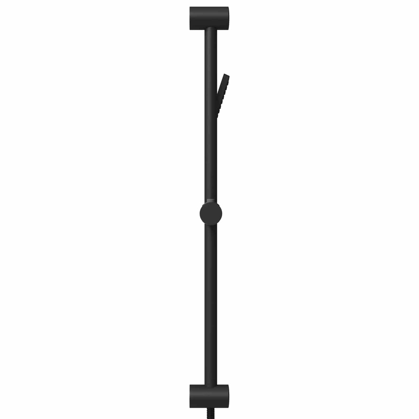 Duschsystem-Set Schwarz 70 cm Edelstahl