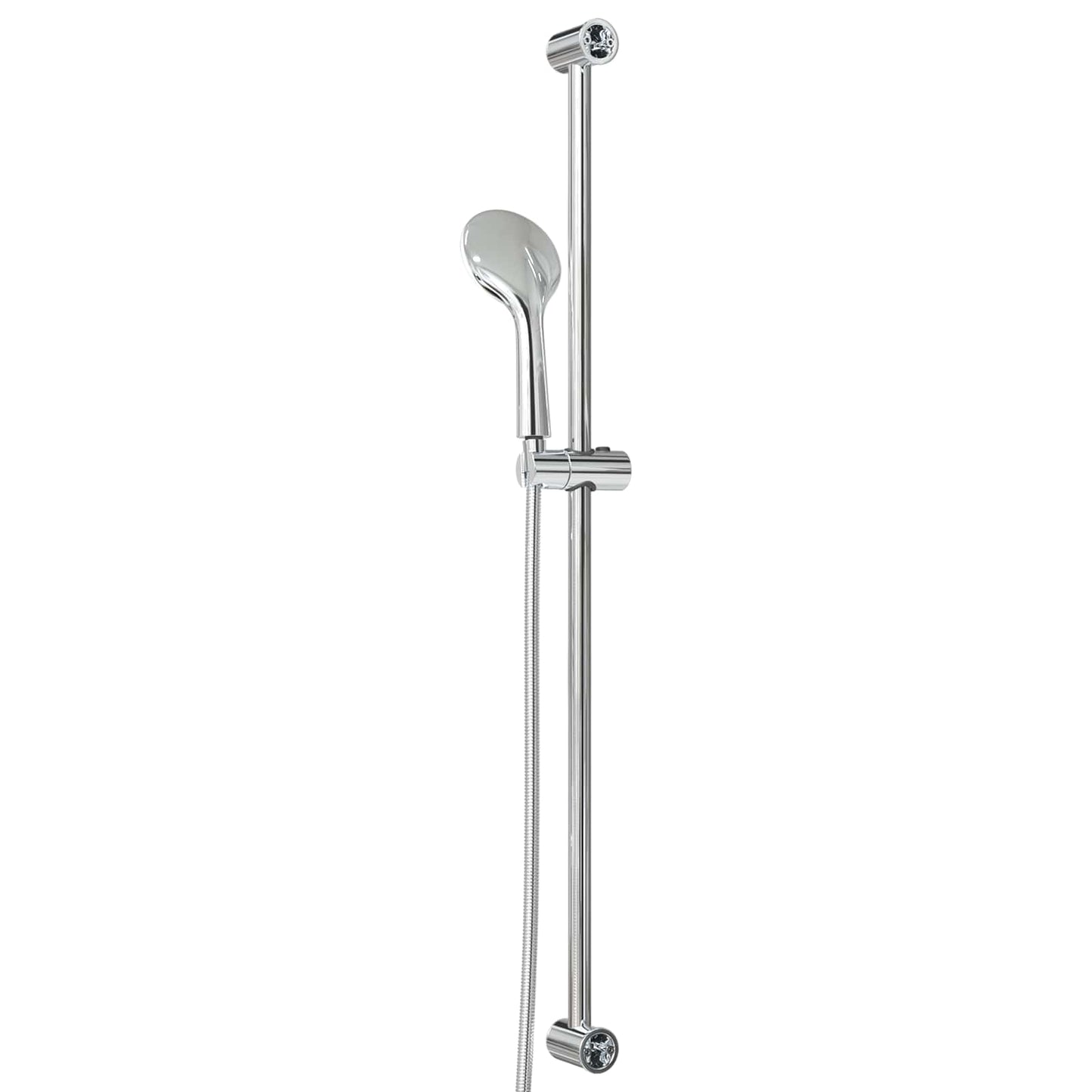 Duschsystem-Set Chrom 100 cm Edelstahl