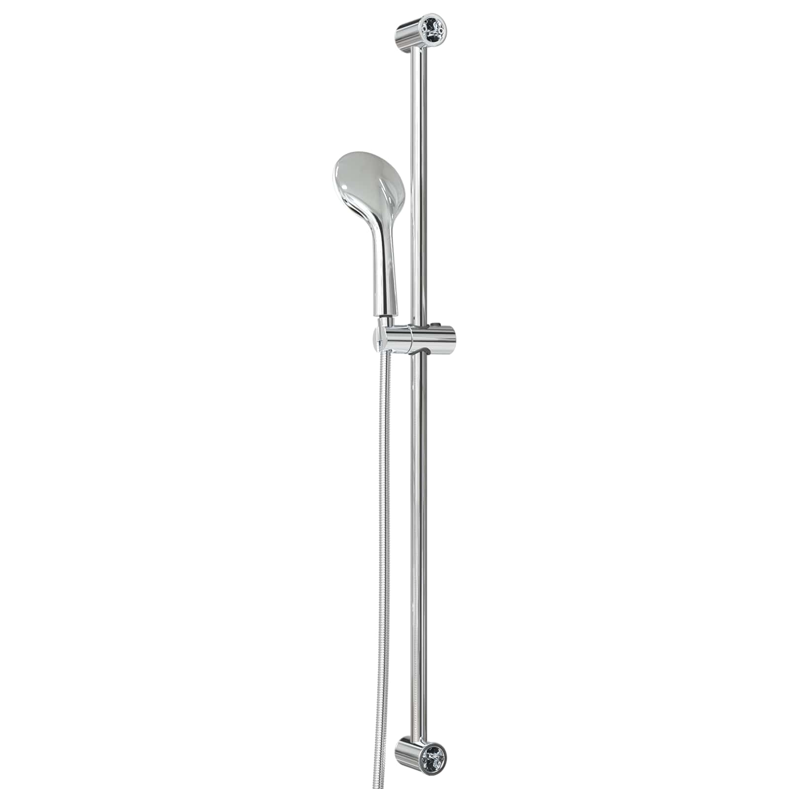 Duschsystem-Set Chrom 100 cm Edelstahl