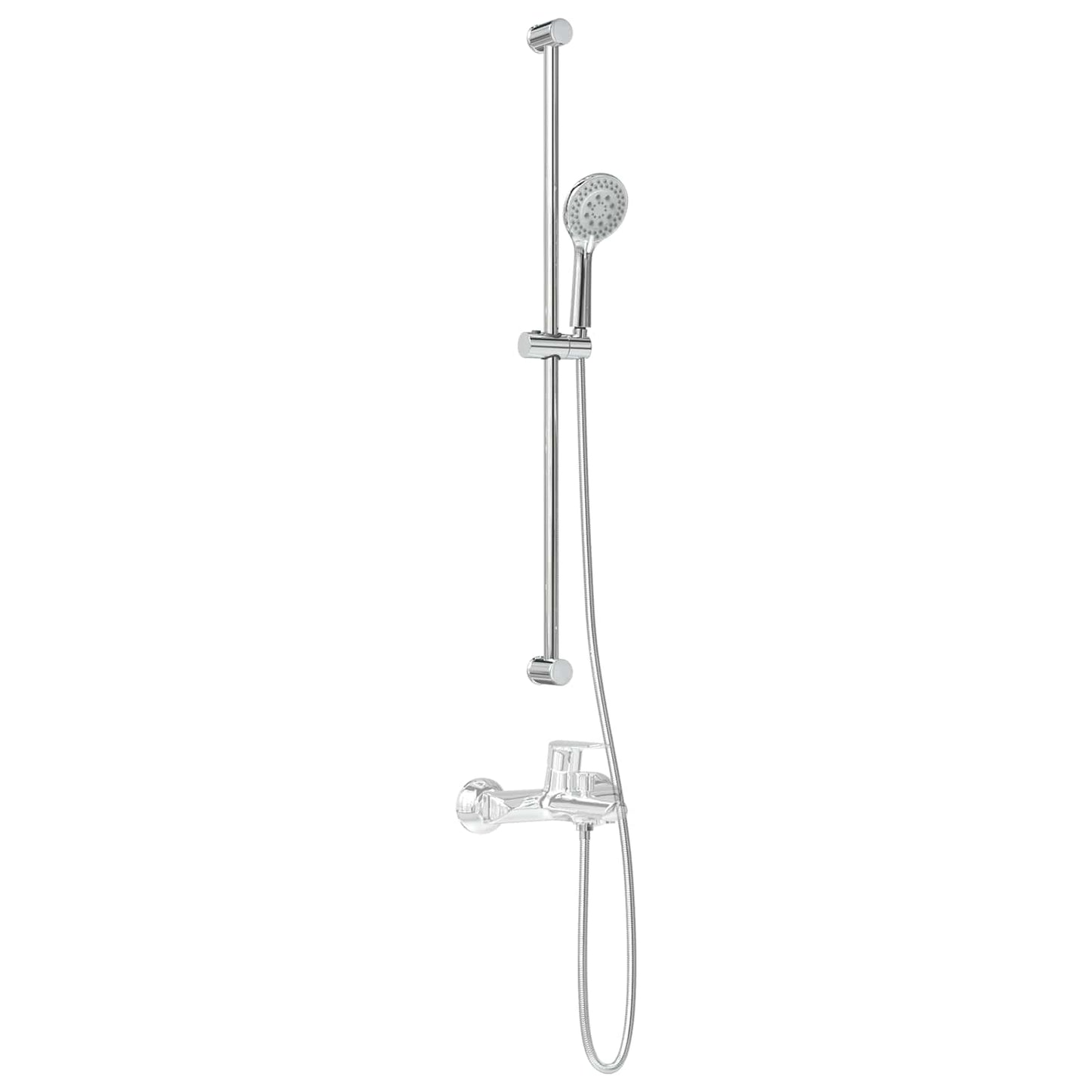 Duschsystem-Set Chrom 100 cm Edelstahl