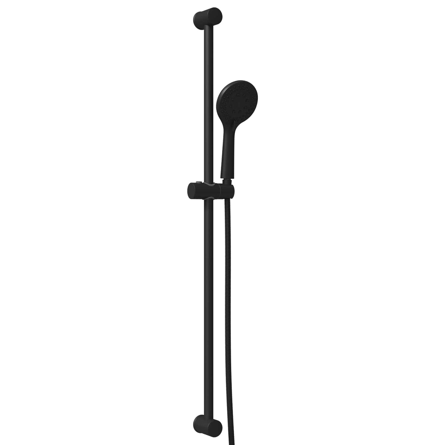 Duschsystem-Set Schwarz 100 cm Edelstahl