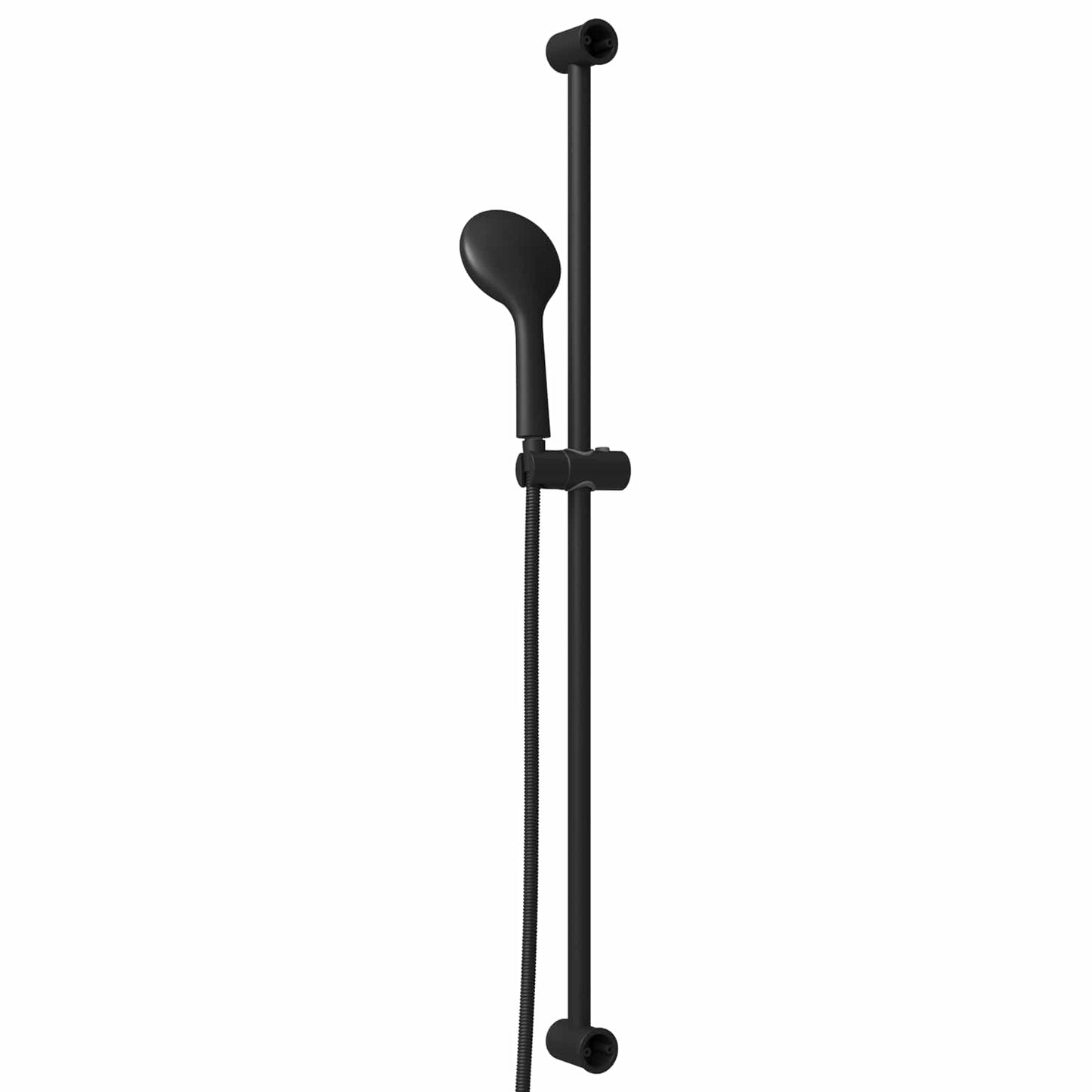 Duschsystem-Set Schwarz 100 cm Edelstahl