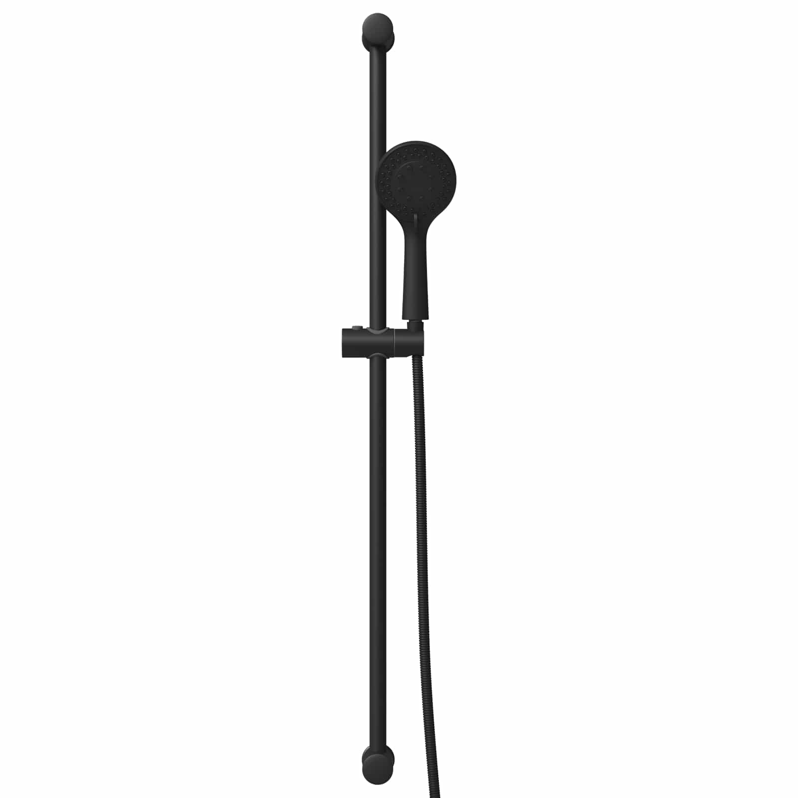 Duschsystem-Set Schwarz 100 cm Edelstahl