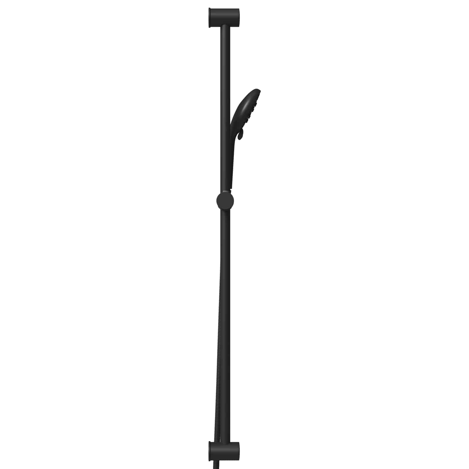 Duschsystem-Set Schwarz 100 cm Edelstahl