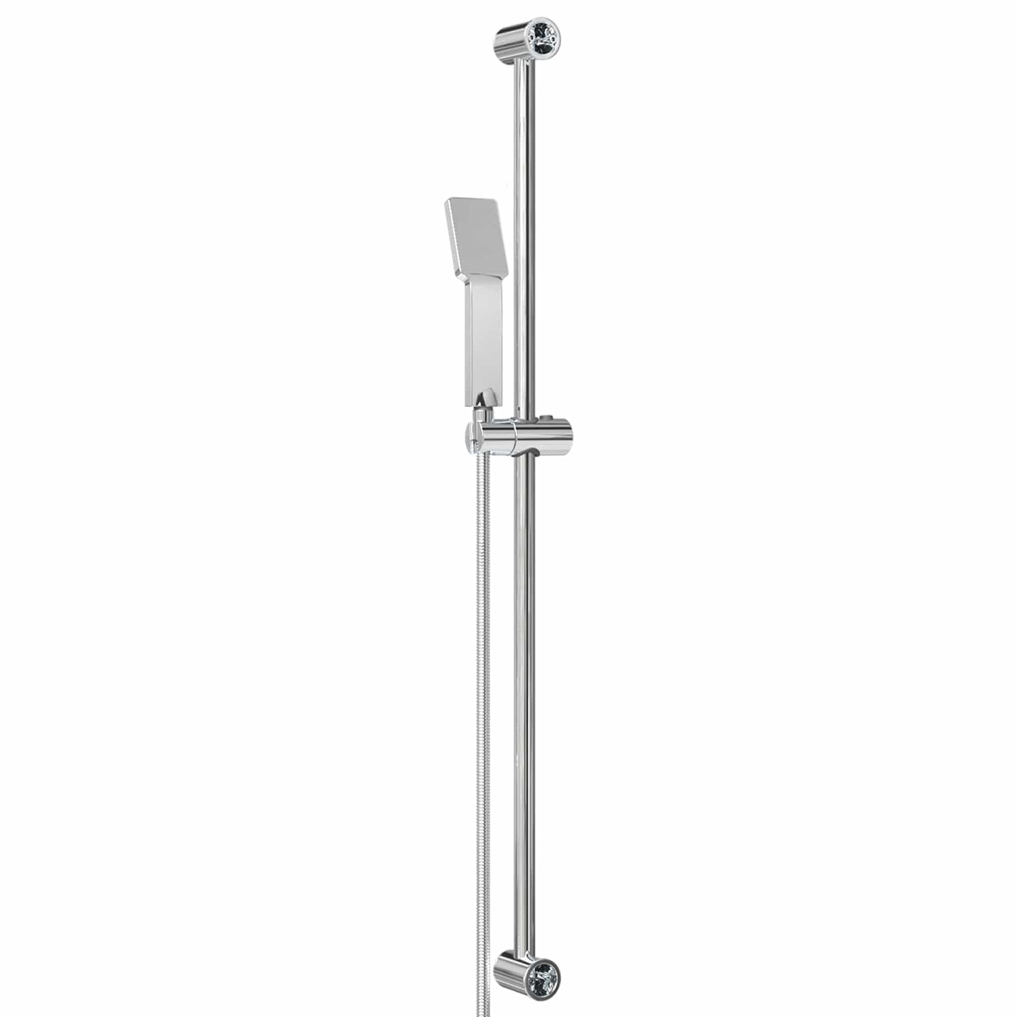 Duschsystem-Set Chrom 100 cm Edelstahl