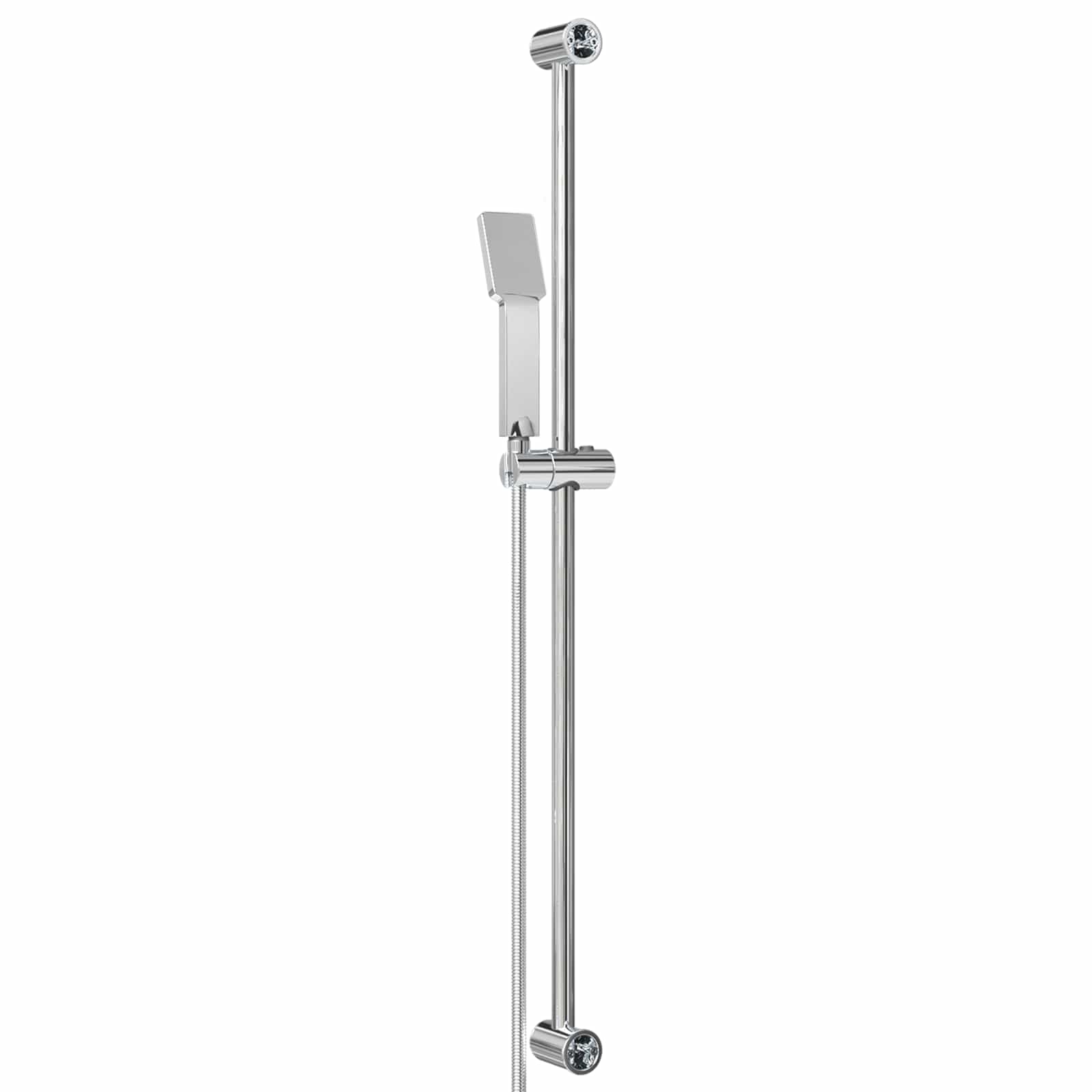 Duschsystem-Set Chrom 100 cm Edelstahl