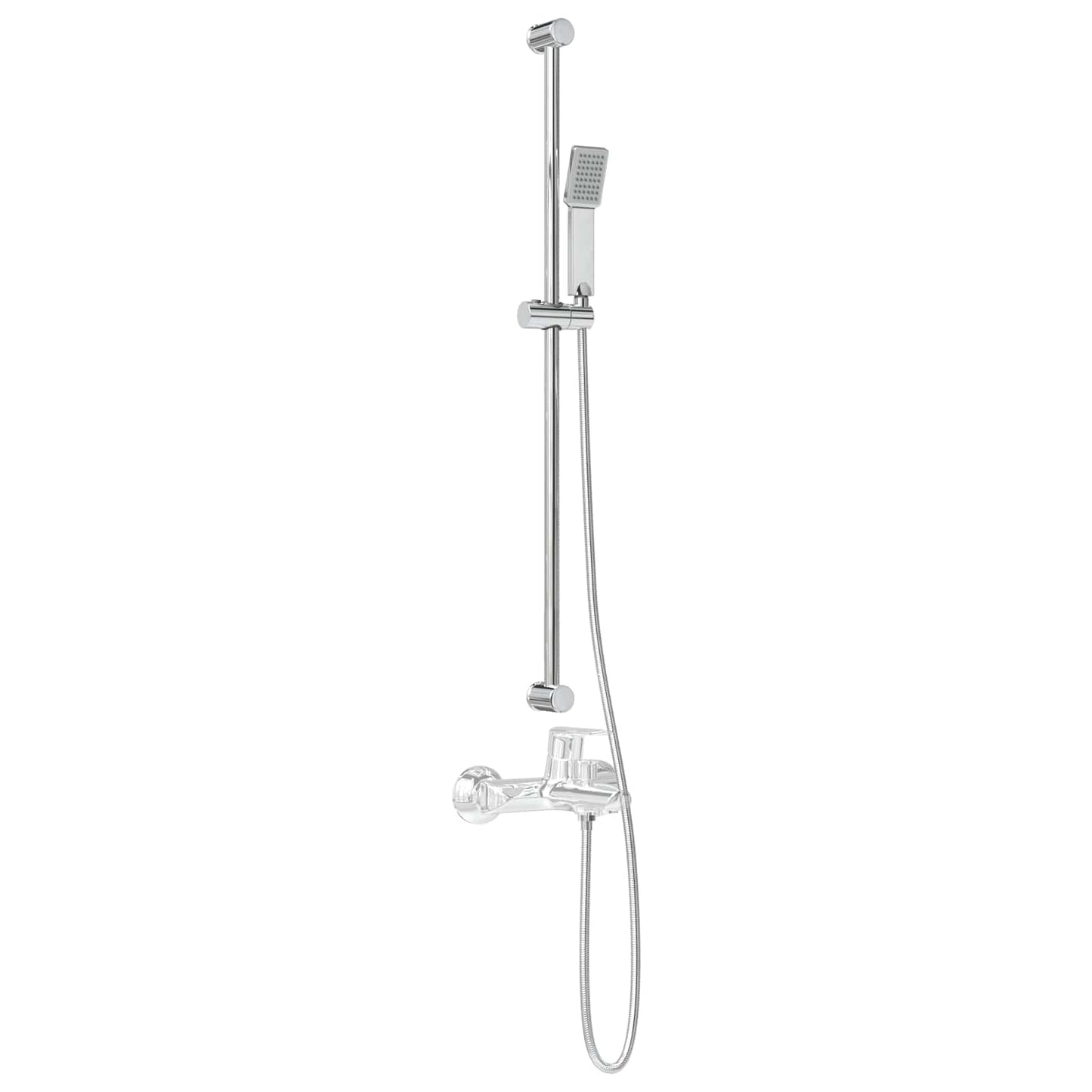 Duschsystem-Set Chrom 100 cm Edelstahl