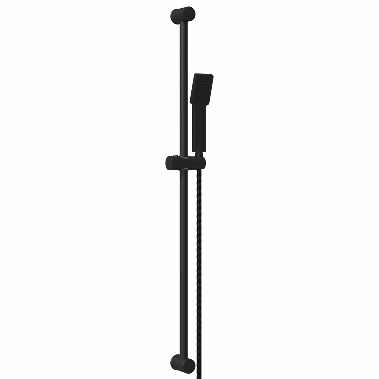 Duschsystem-Set Schwarz 100 cm Edelstahl