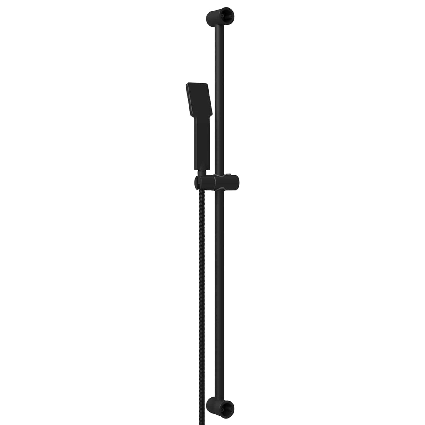 Duschsystem-Set Schwarz 100 cm Edelstahl
