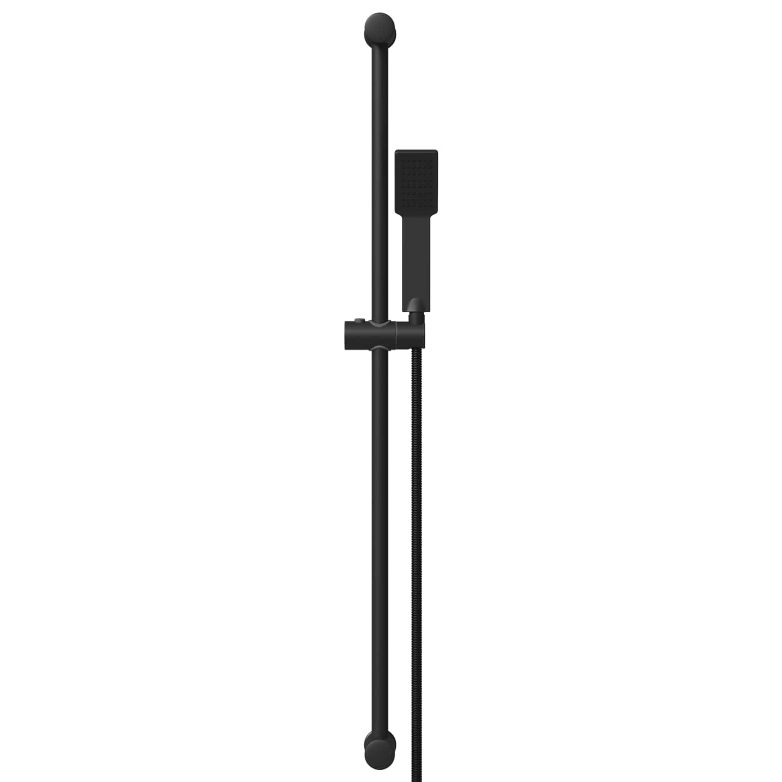 Duschsystem-Set Schwarz 100 cm Edelstahl